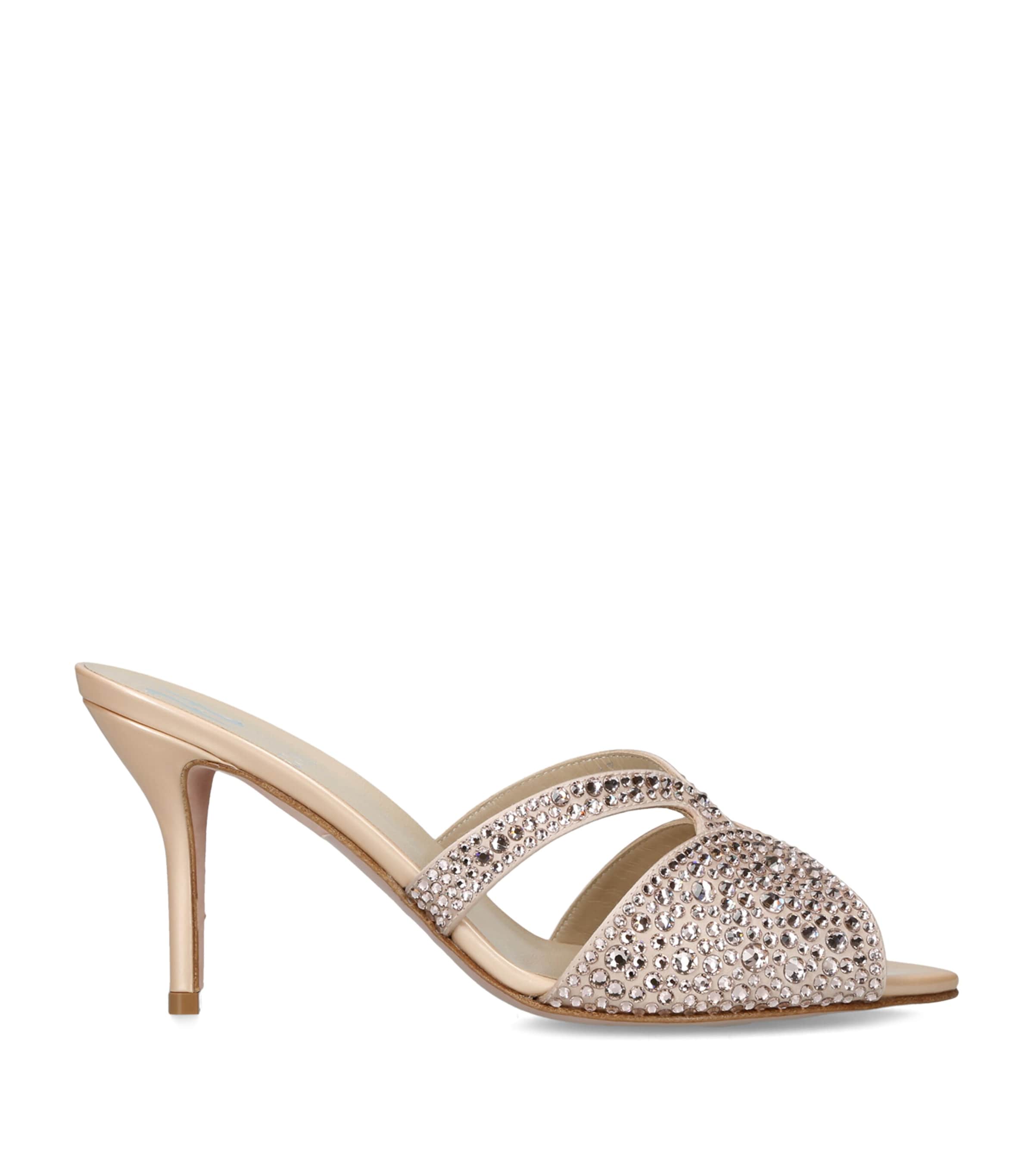 Gina Crystal-Embellished Ilona Mules 85 Blush