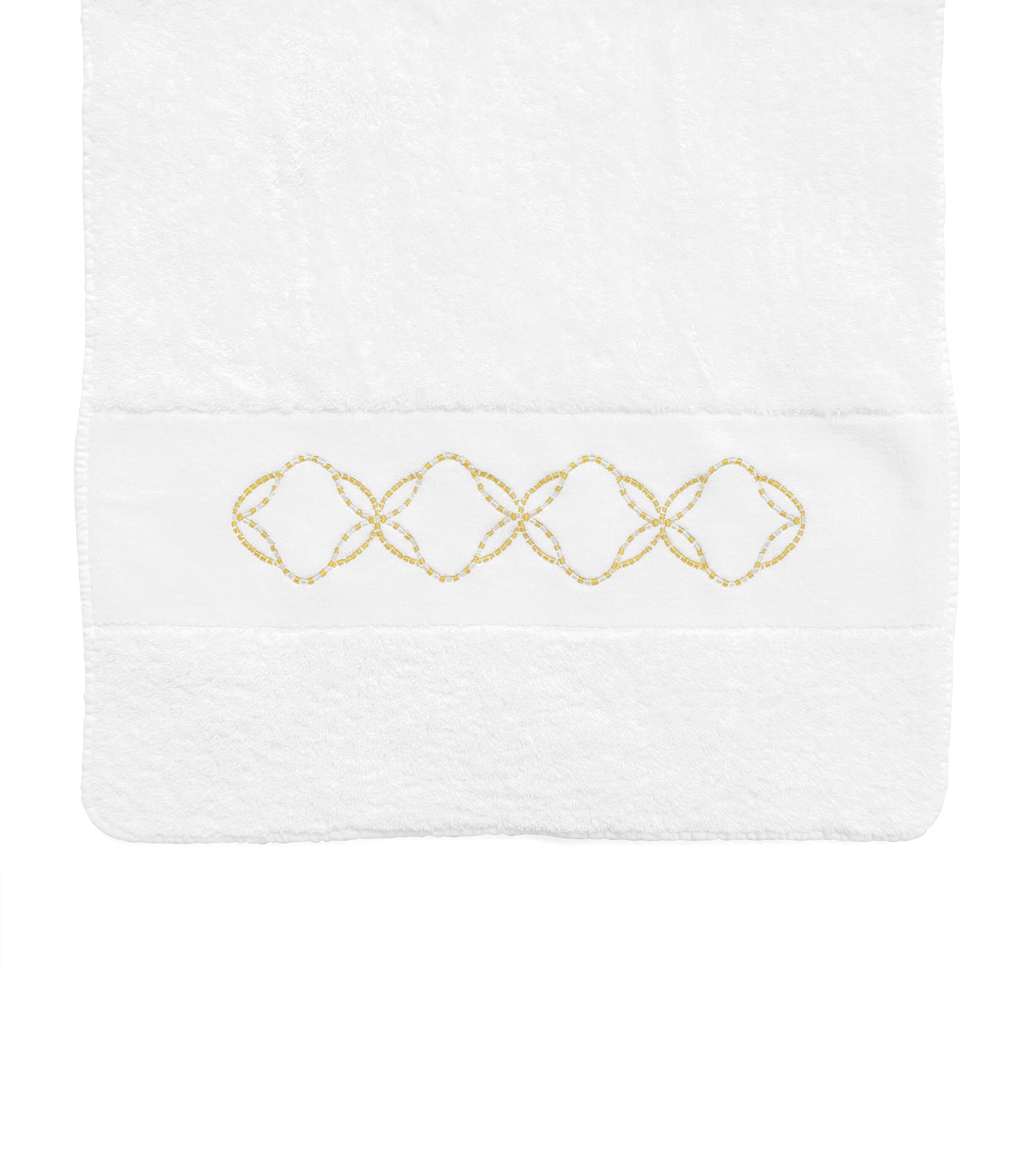 Abyss & Habidecor Cotton Misia Bath Sheet (105cm x 180cm) White/gold