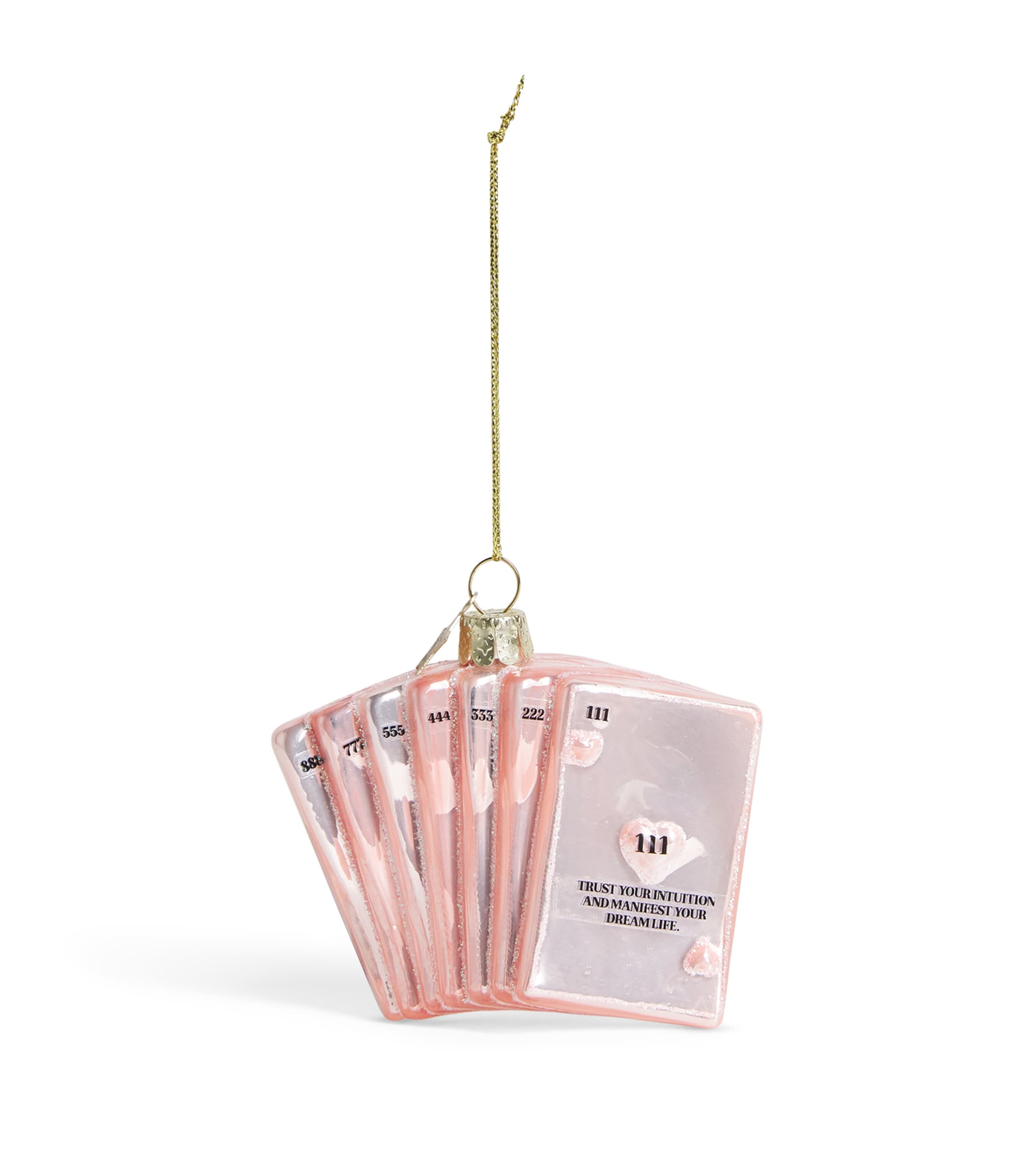 Harrods Manifestation Cards Tree Decoration Pink