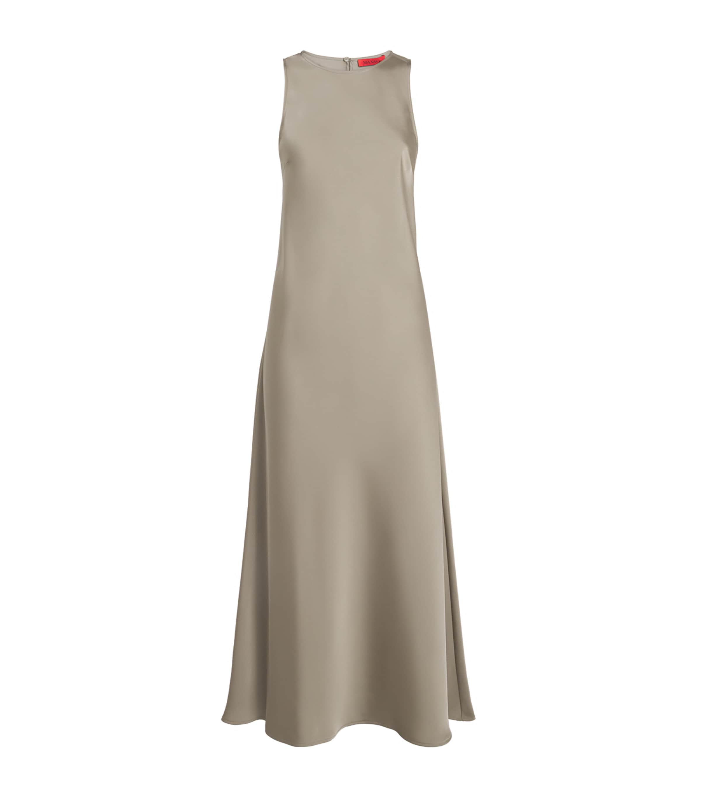 Satin Sleeveless Midi Dress