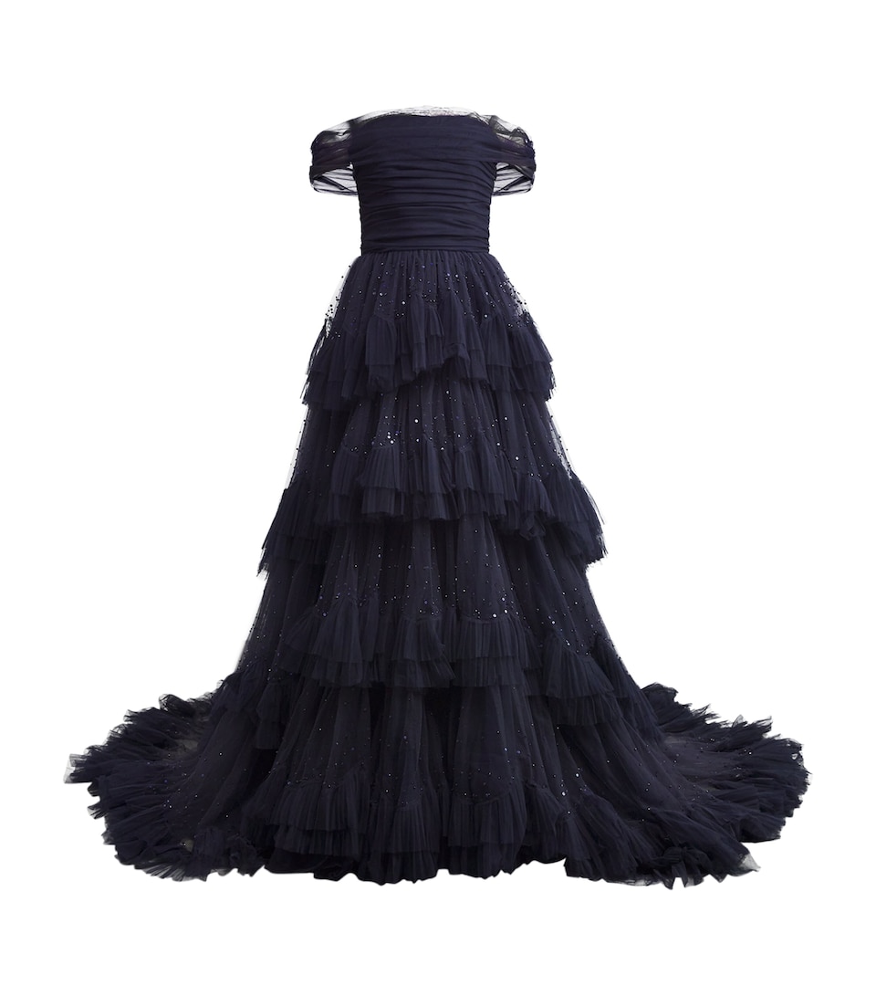 Sequin-Detail Queenie Gown