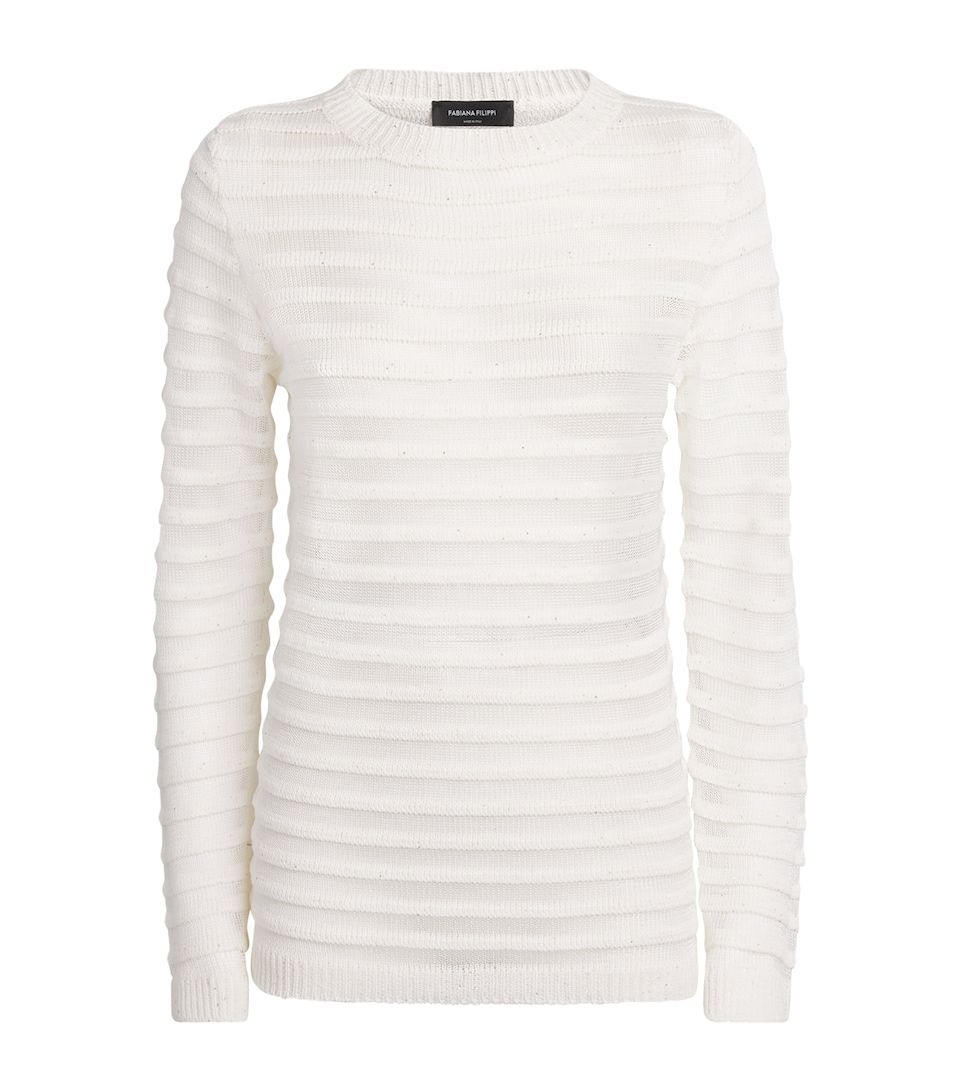 Cotton-Blend Stripe Sweater