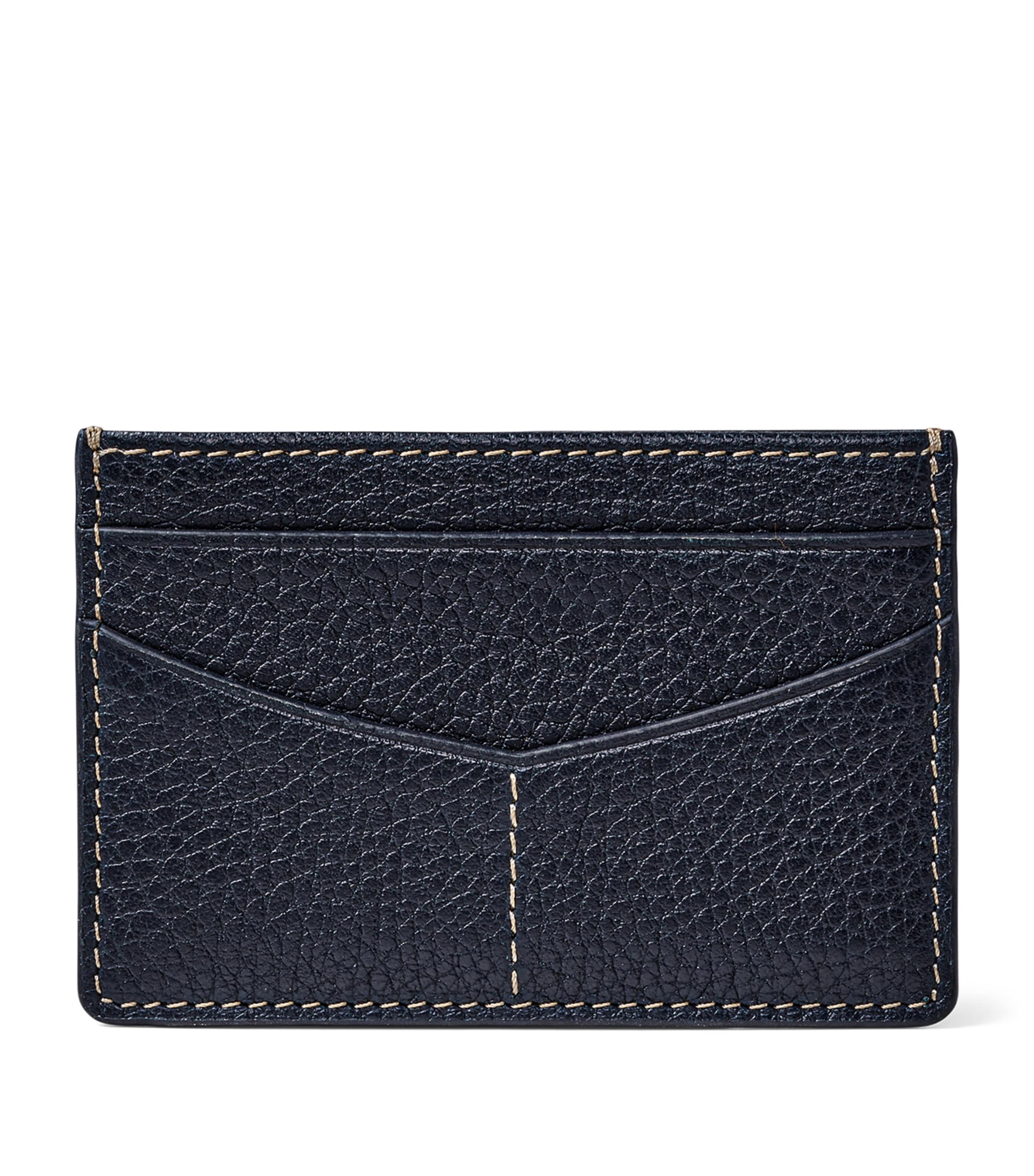 Aspinal Of London Leather Hudson Slim Card Holder Navy