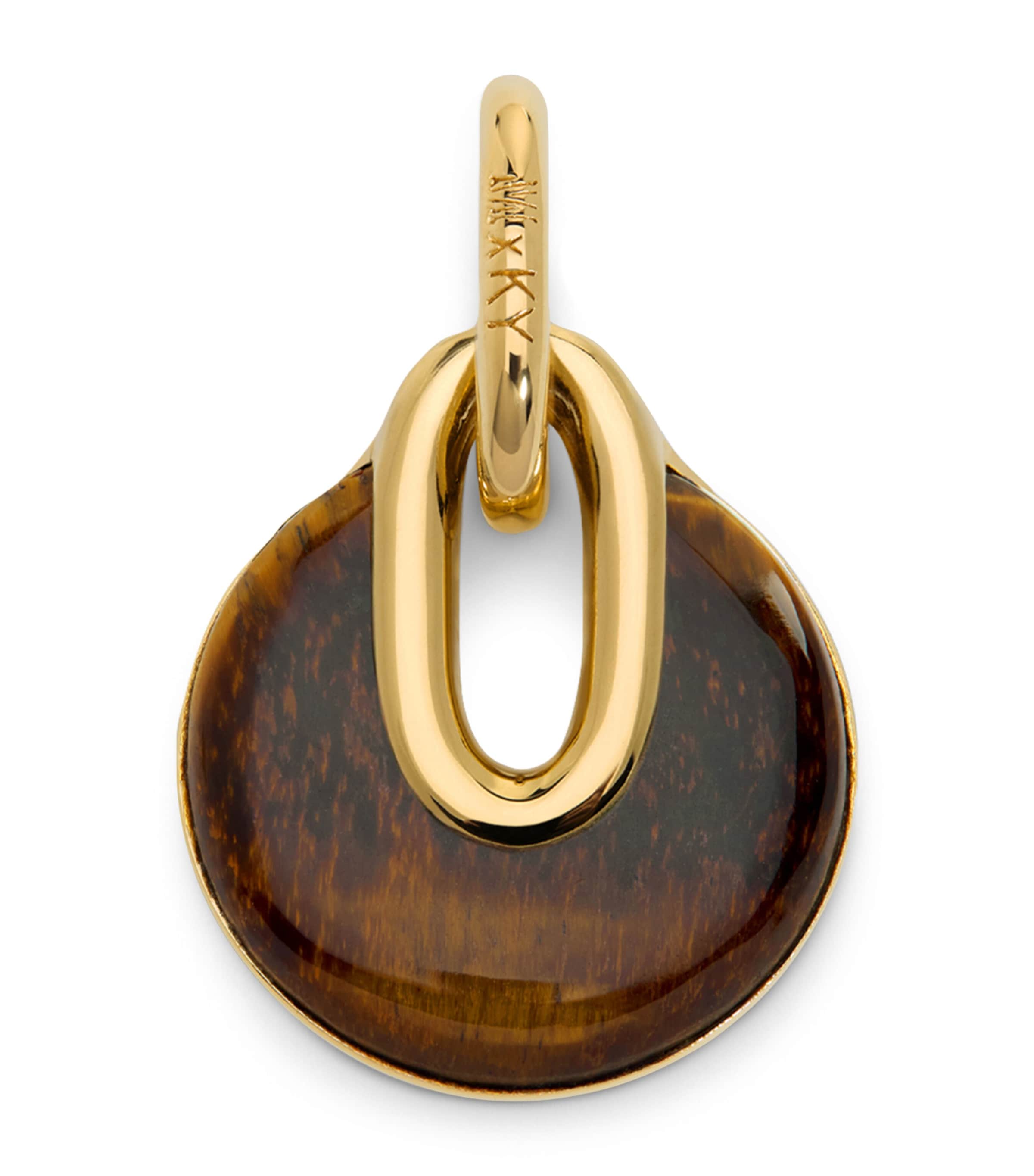 Monica Vinader x Kate Young Gold and Vermeil Tiger’s Eye Pendant Gold Vermeil