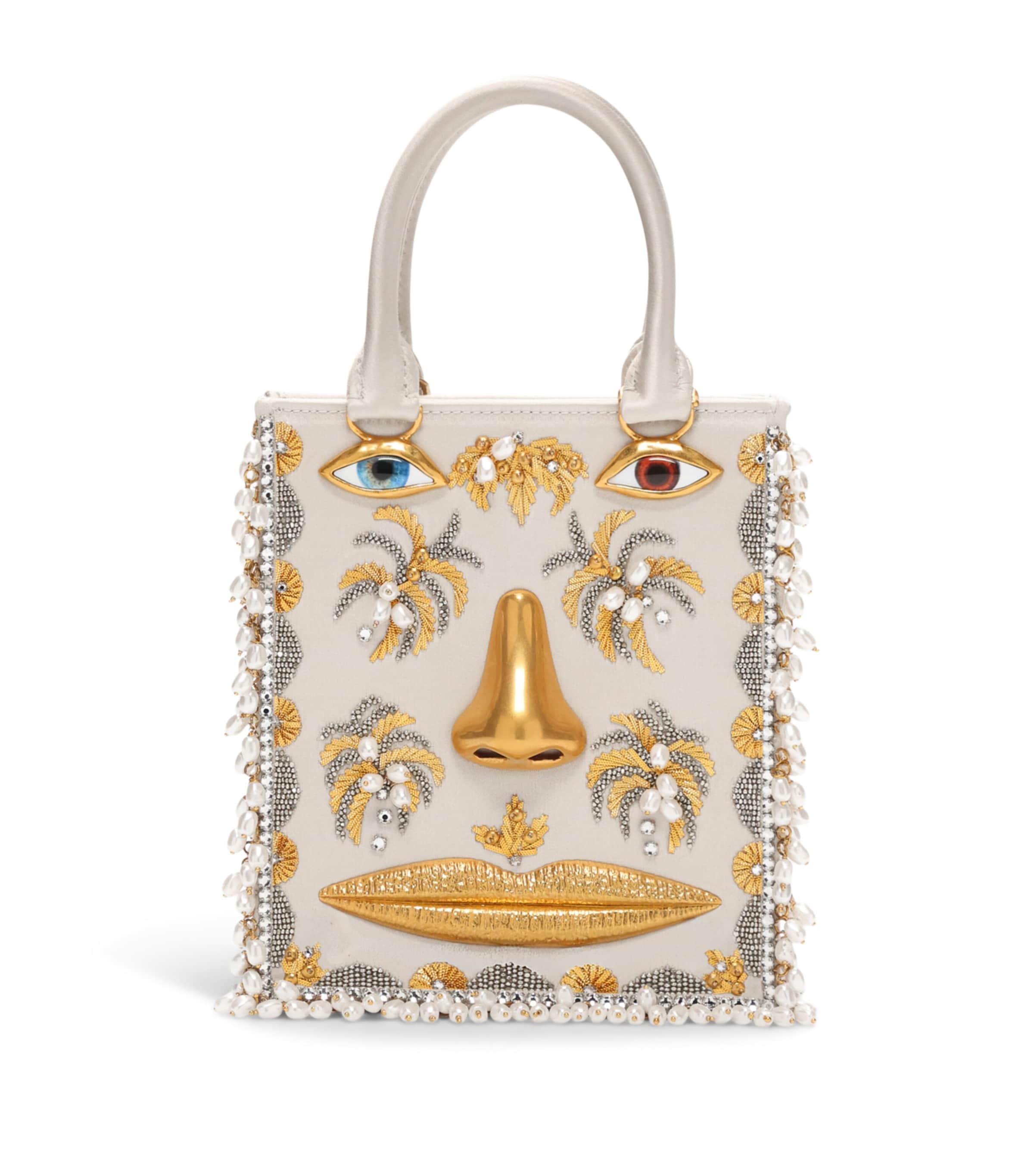 Mini Satin Face Top-Handle Bag