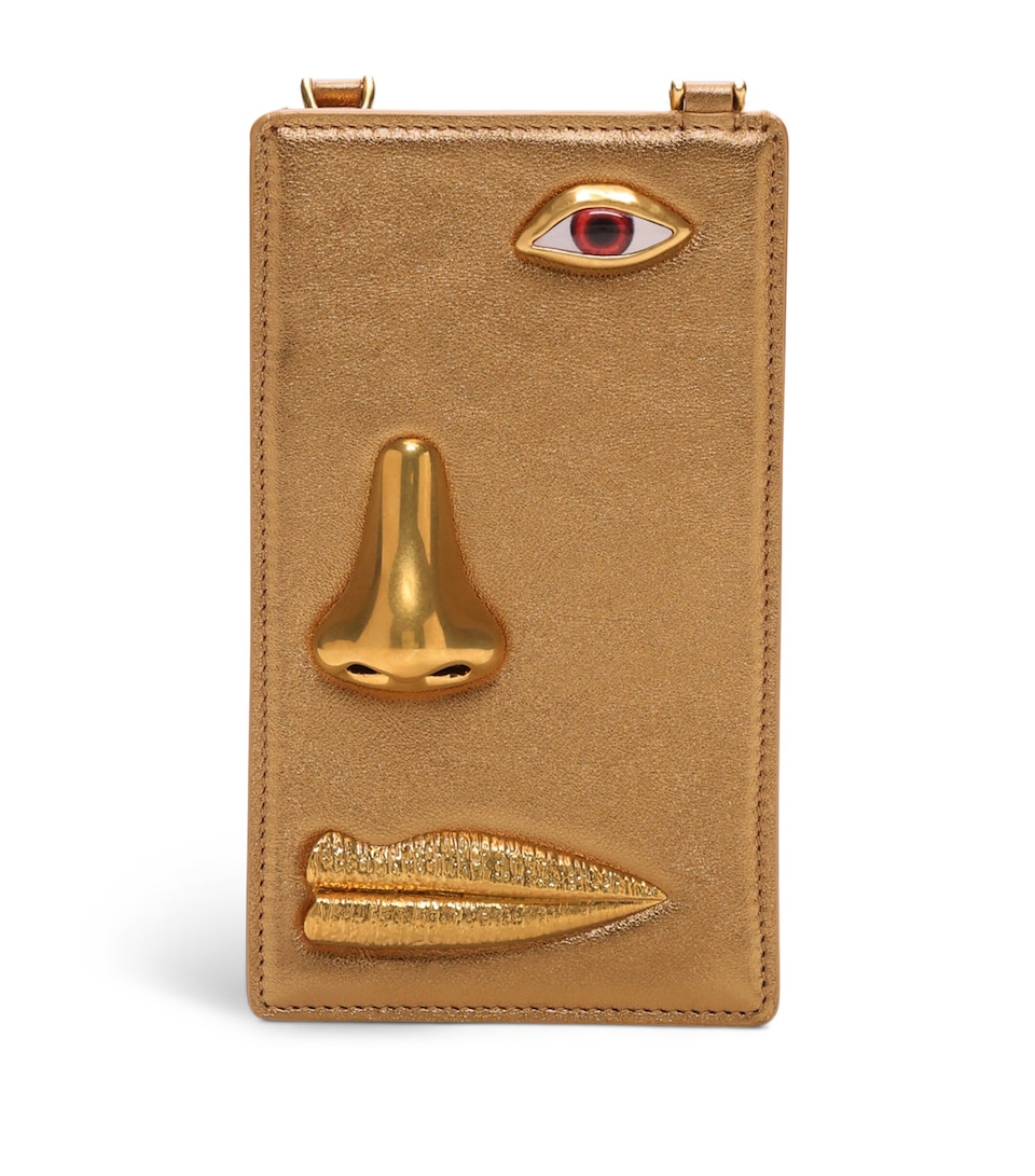 Leather Face Phone Pouch