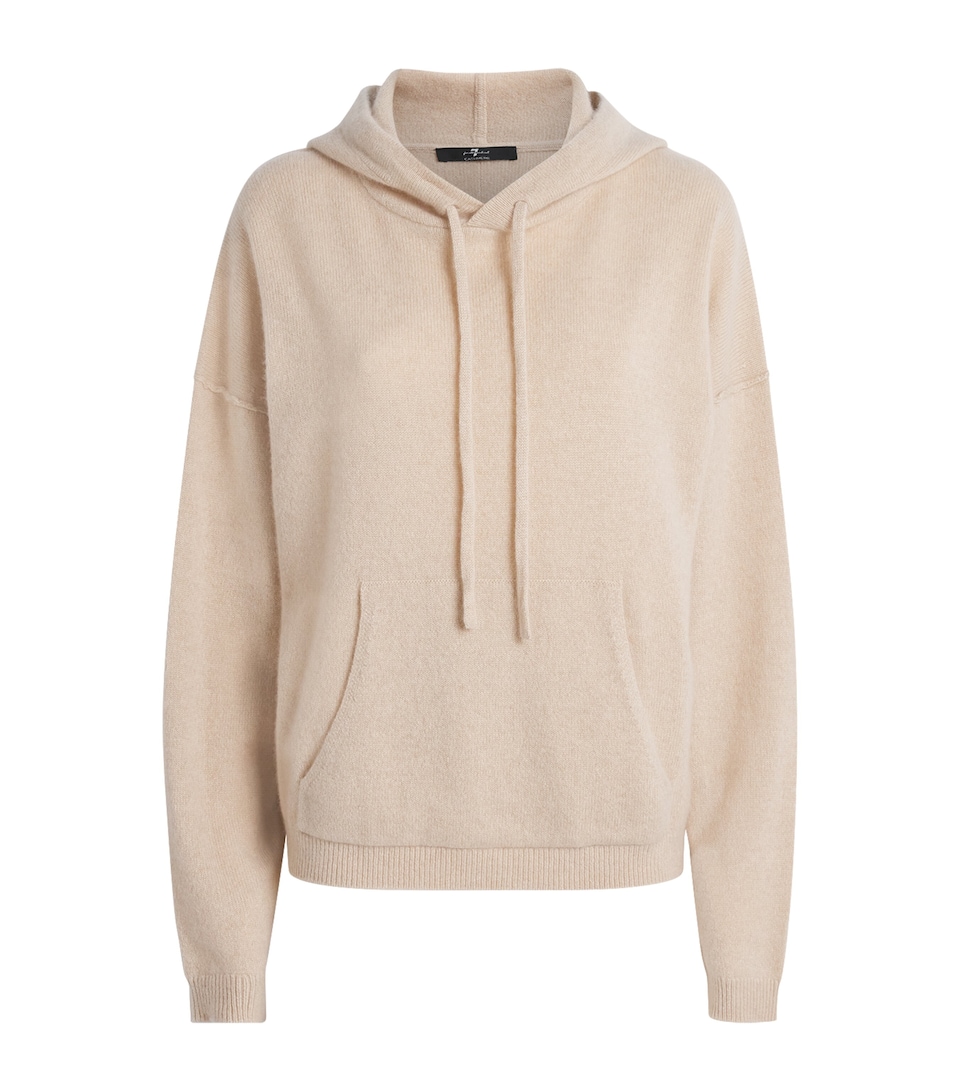 7 For All Mankind Womens Cashmere Hoodie Cashmere Birch