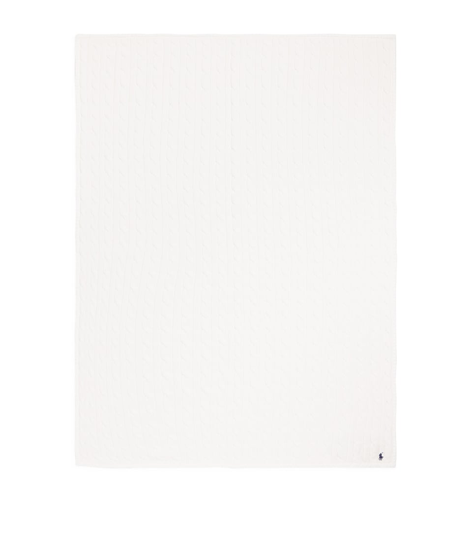 Cotton Cable-Knit Blanket