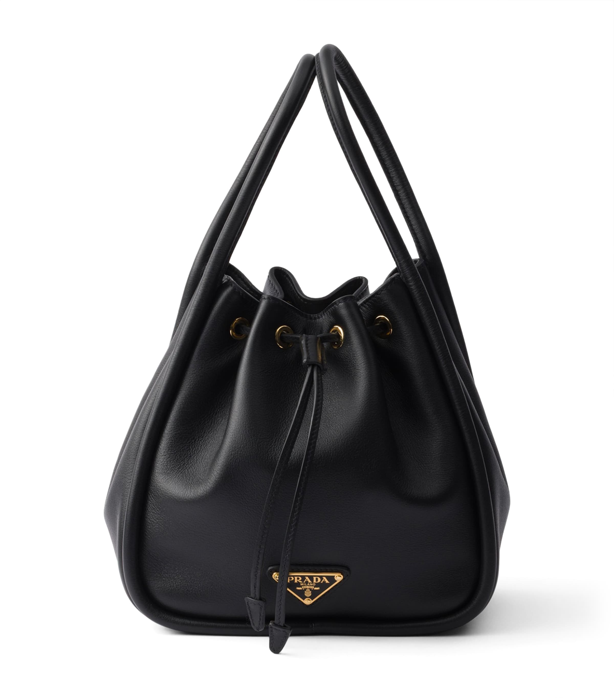 ショルダーバッグ・ポシェット PRADA PRADA DARLING MINI BUCKET BAG IN SOFT GRAIN LEATHER Black Prada Darling Leather Mini Bucket Bag | PRADA