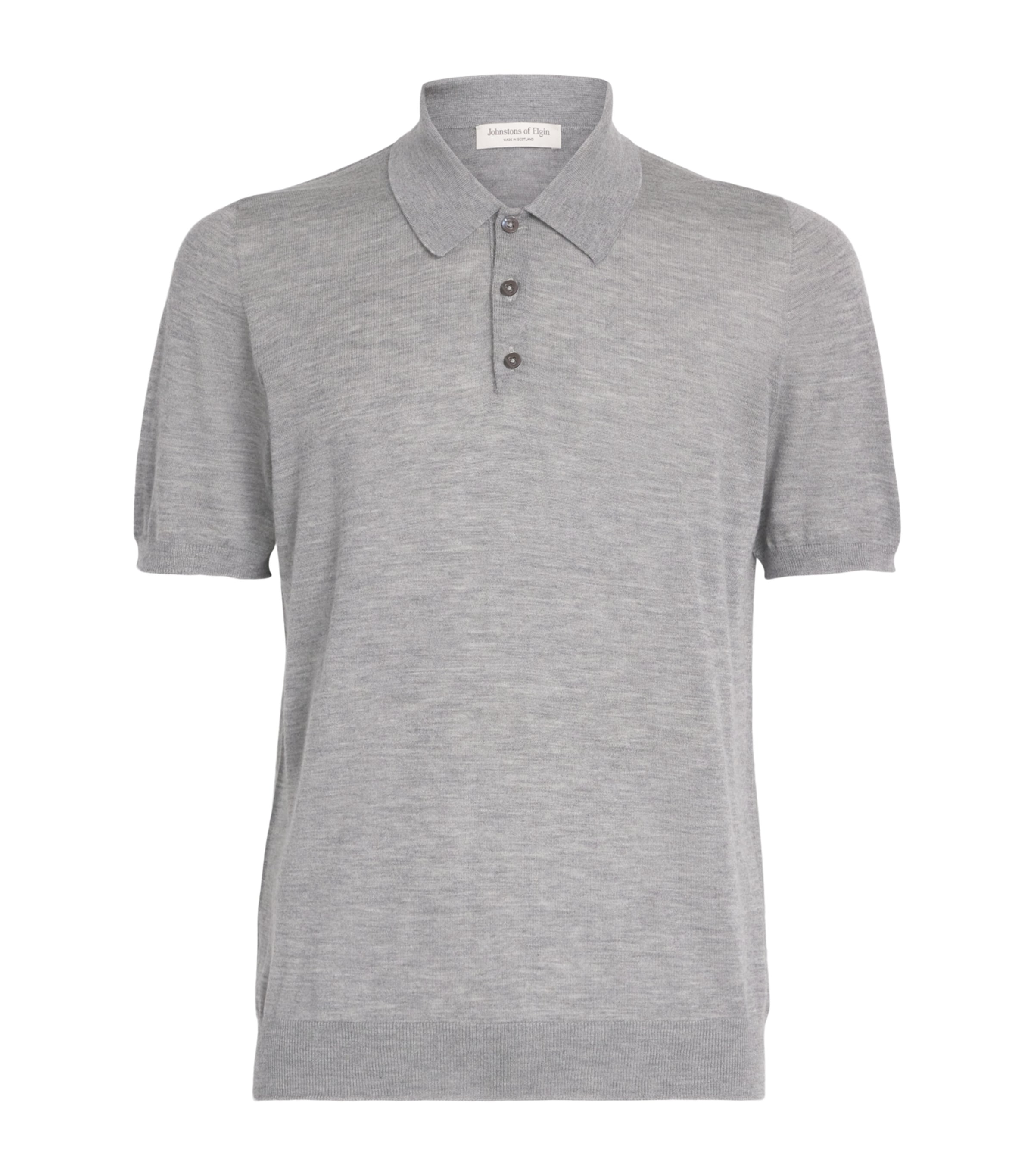 Superfine Cashmere Fin Polo Shirt