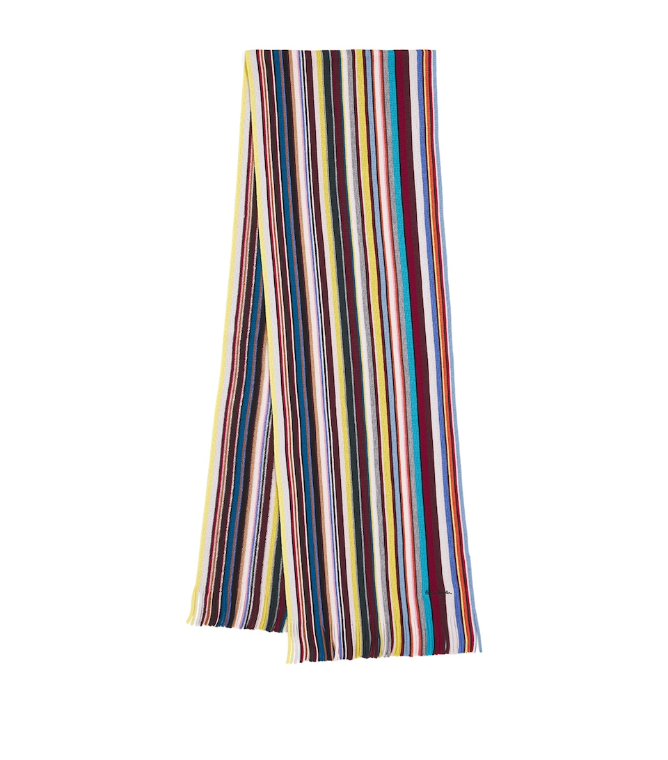 Merino Wool Signature Stripe Scarf