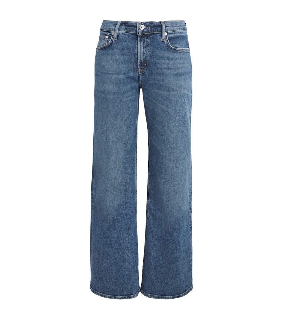 Citizens of Humanity Womens Nora Low-Rise Wide-Leg Jeans Md Indigo Benson