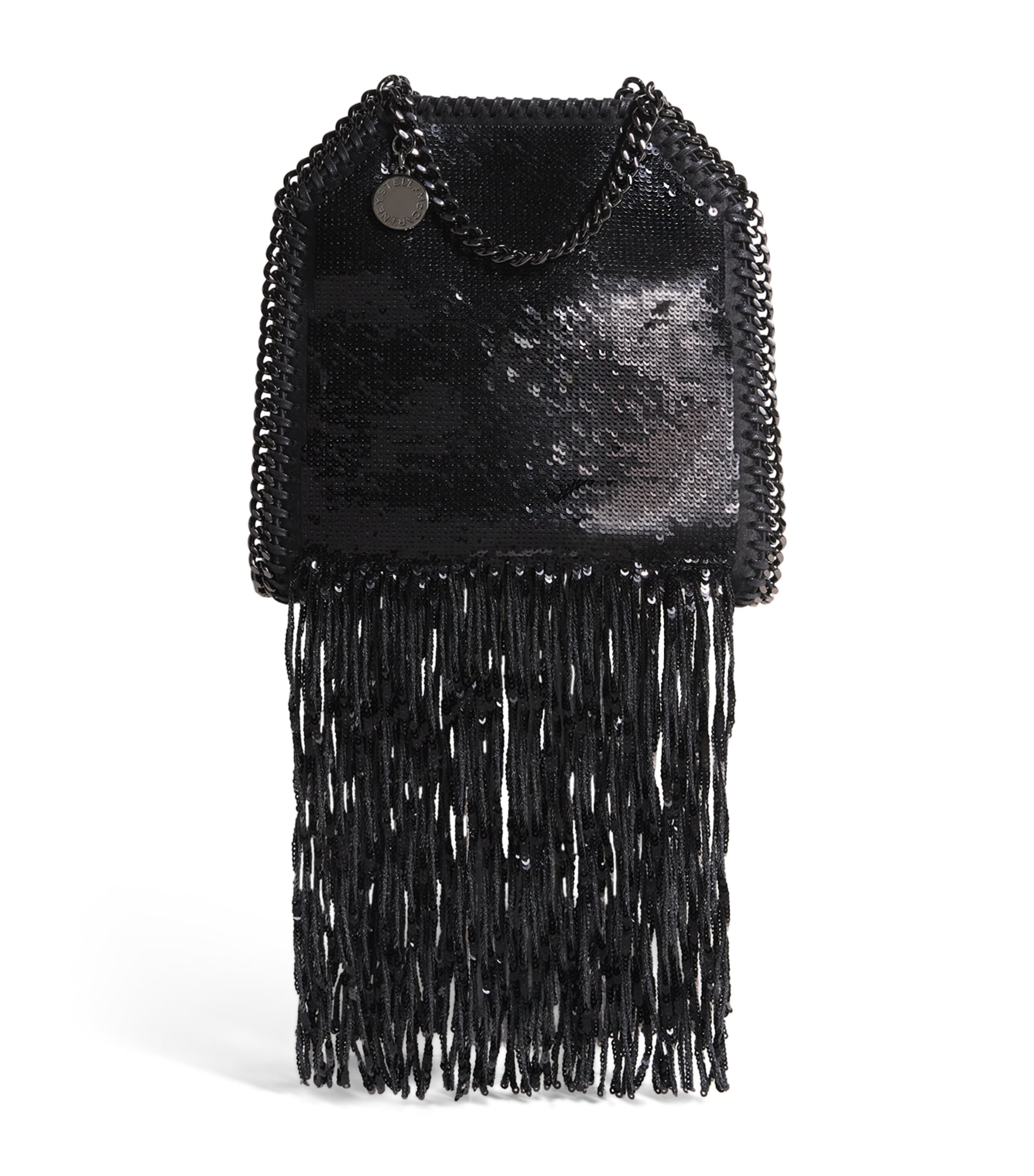 Tiny Sequin Fringe Falabella Tote Bag