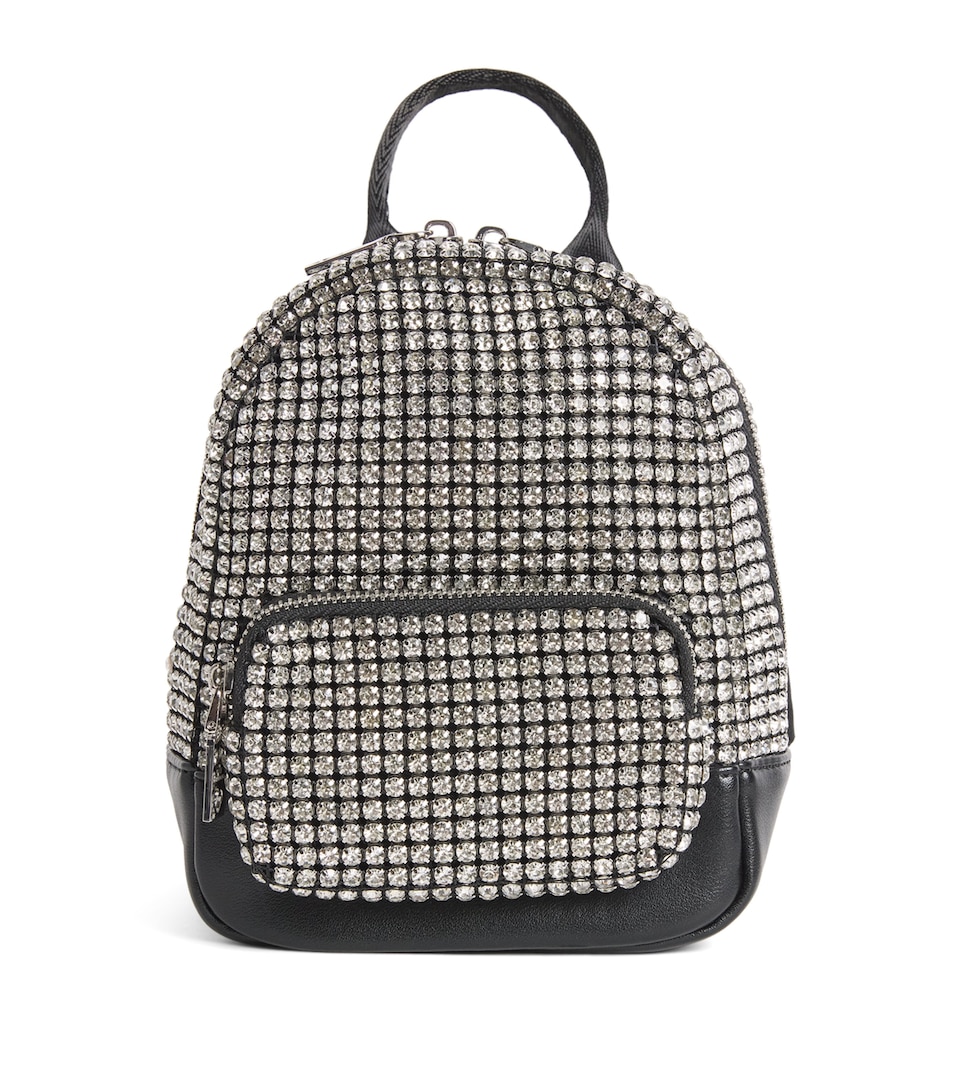 Monnalisa Rhinestone Backpack Nero