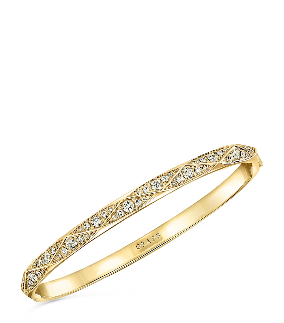 Yellow Gold and Diamond Laurence Graff Signature Bangle