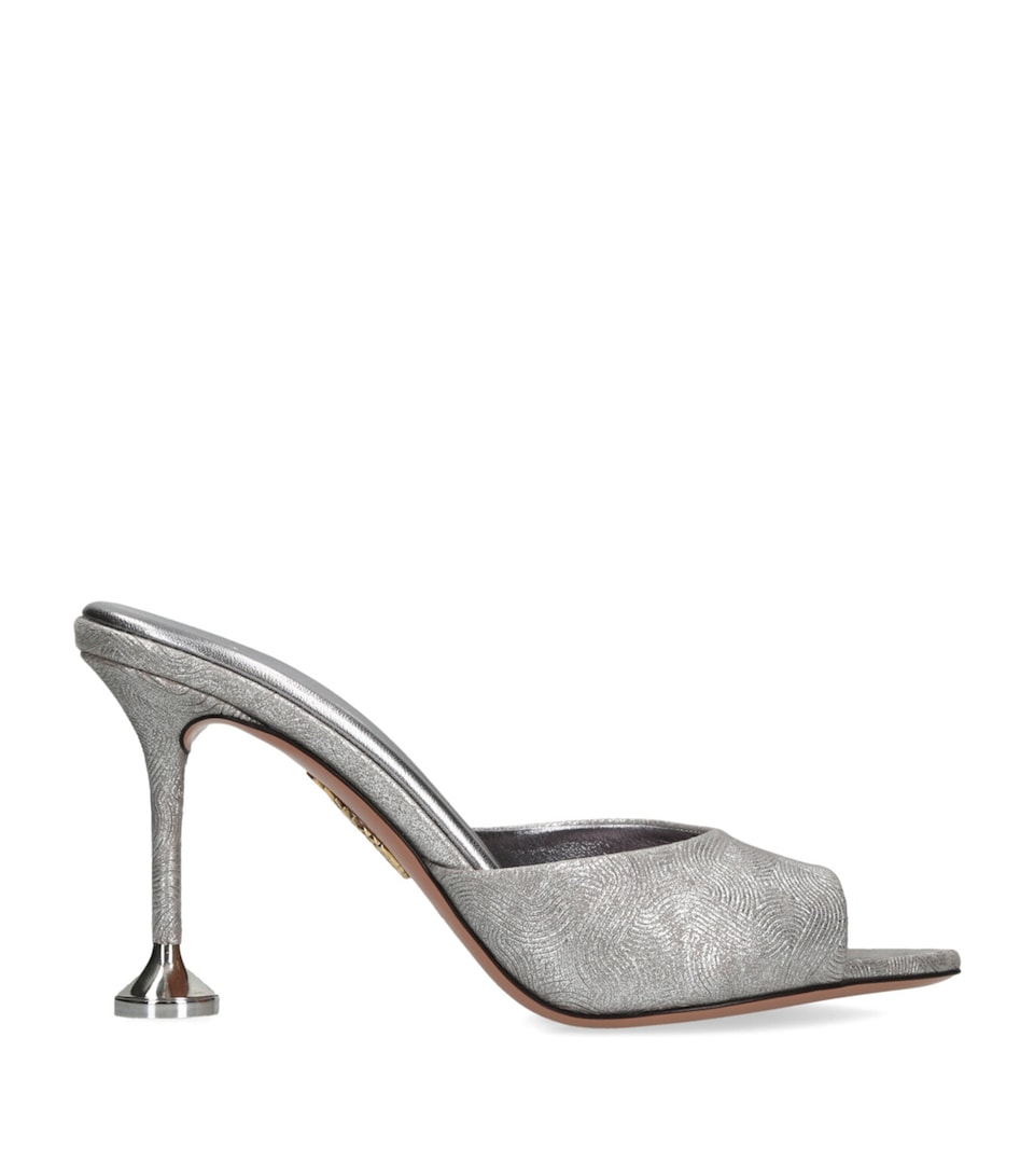 Leather Metallic Bisous Mules 85