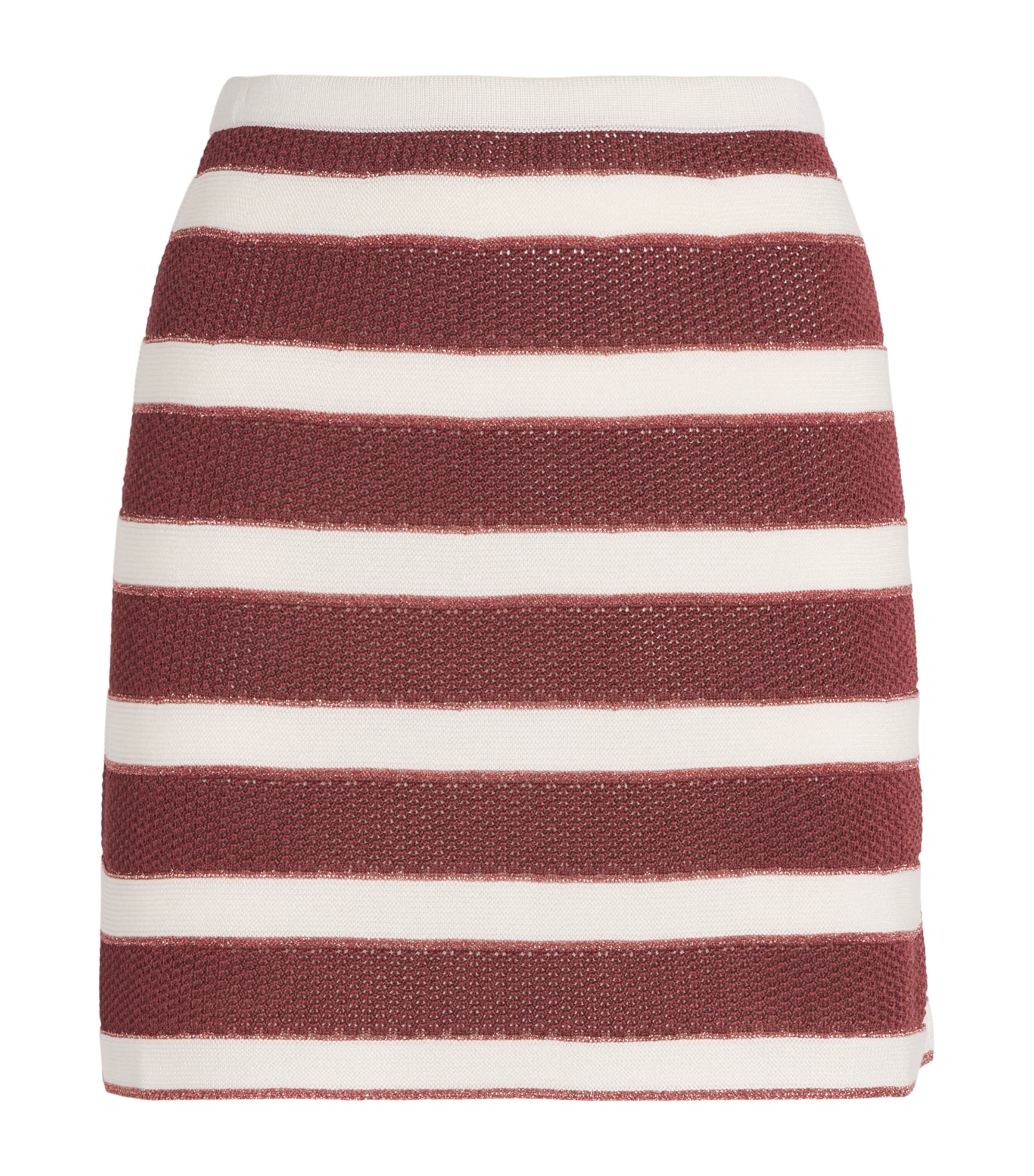 Eres Womens Knitted Intervalle Mini Skirt Rayure Arbsier