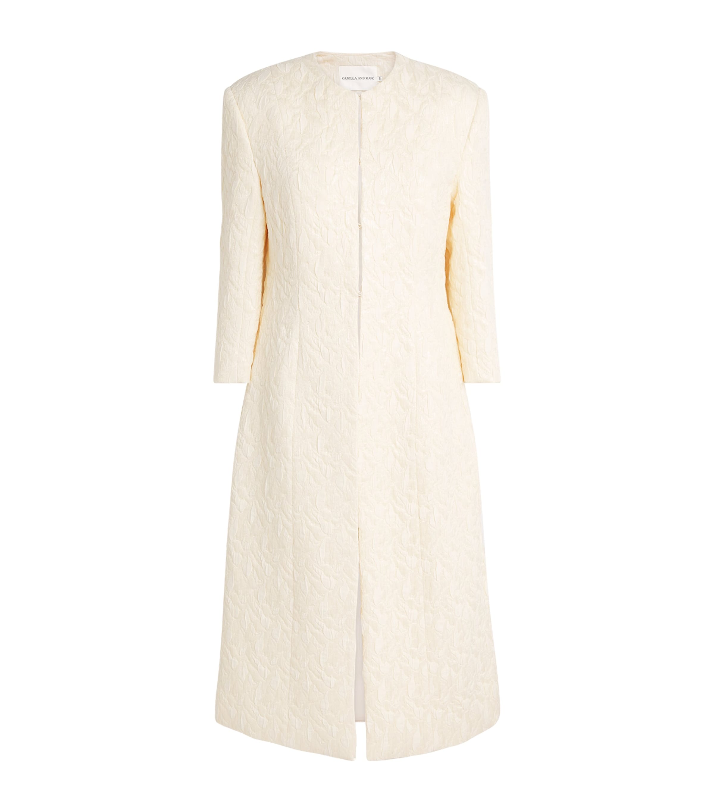 CAMILLA AND MARC Womens Cloqué Gracia Coat Mcrm Cream