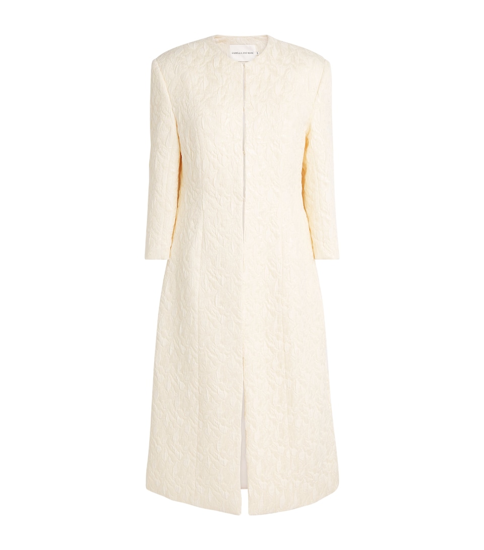 CAMILLA AND MARC Womens Cloqué Gracia Coat Mcrm Cream
