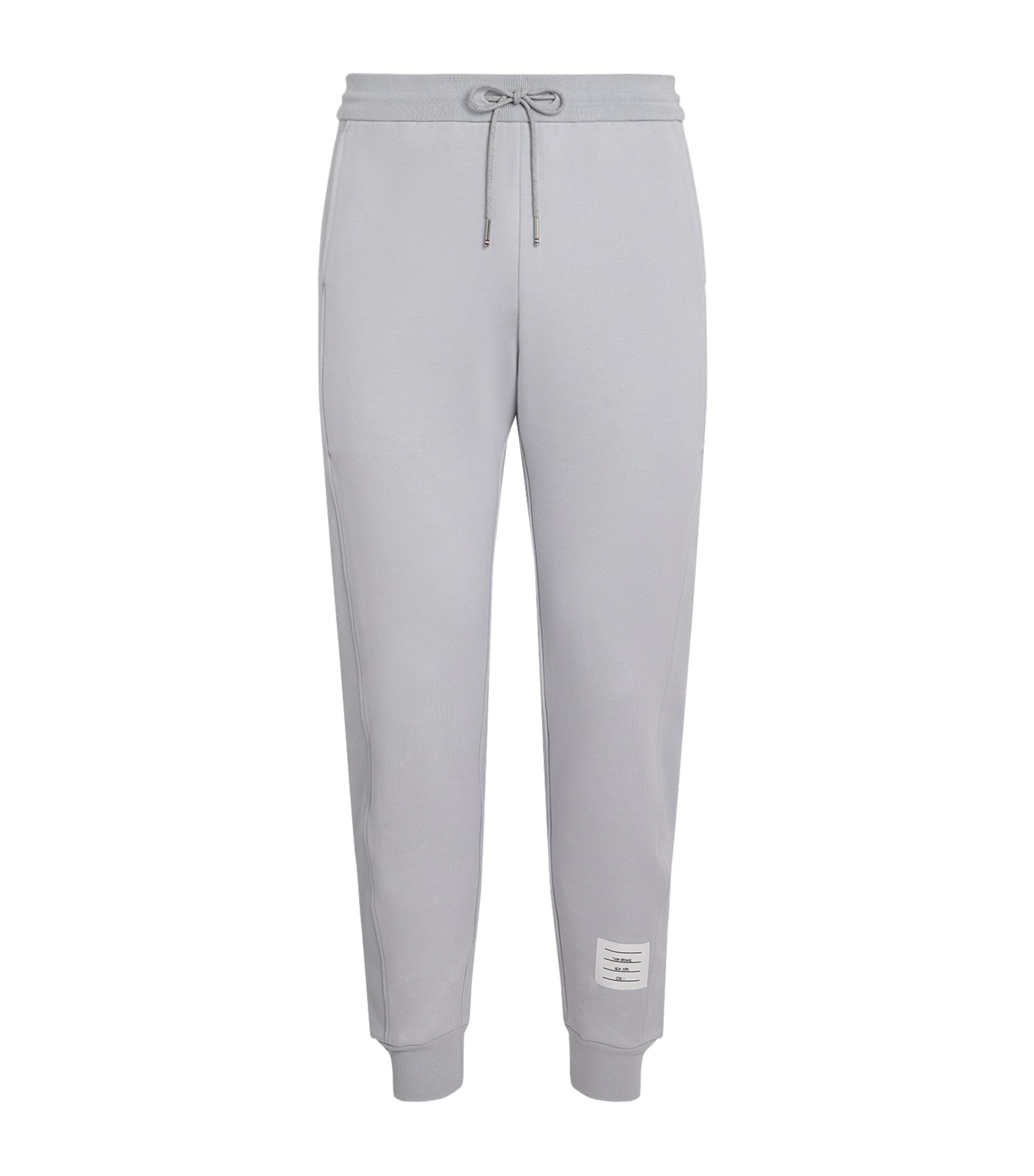 Thom Browne Mens Cotton 4-Bar Sweatpants Pale Grey