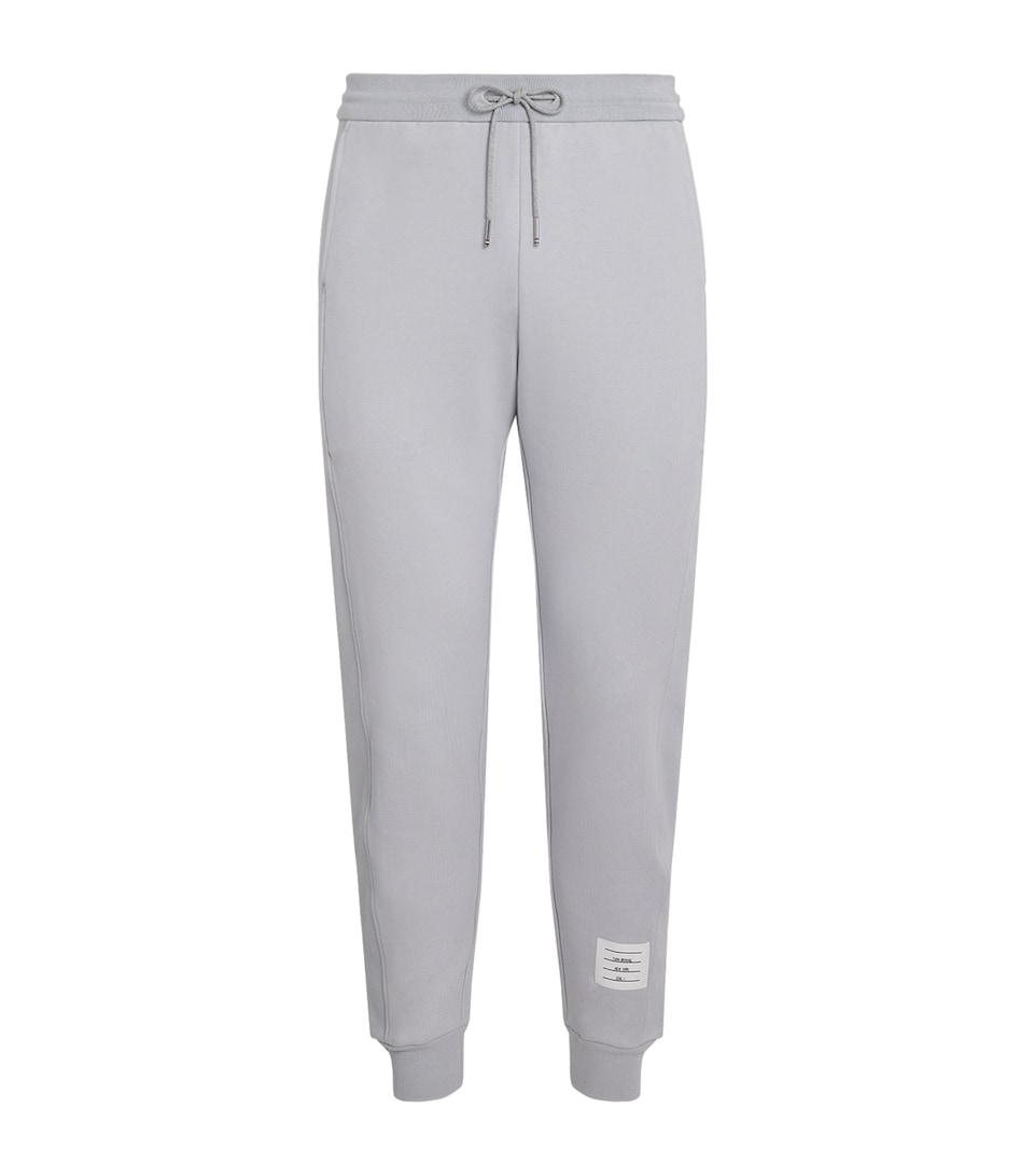 Thom Browne Mens Cotton 4-Bar Sweatpants Pale Grey