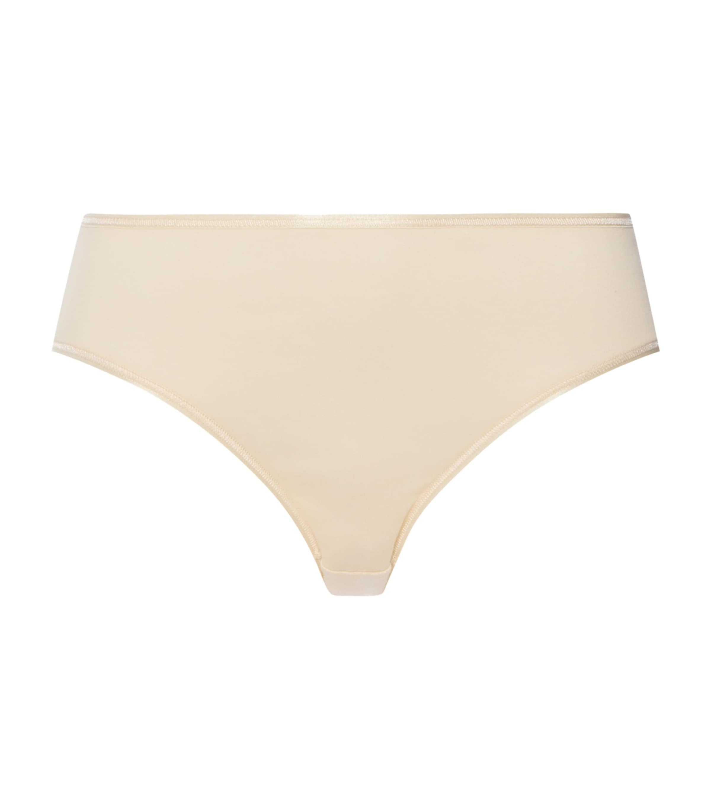 Hanro Womens Cotton Seamless Midi Briefs Summer Sand