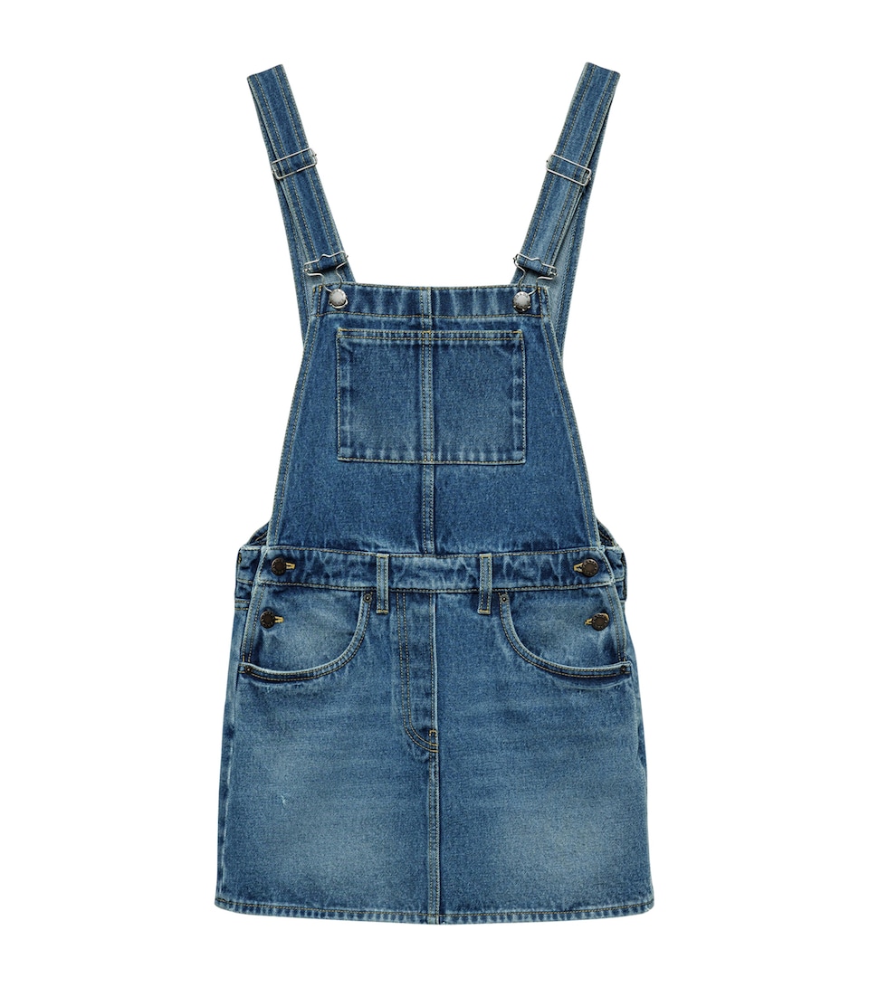 Denim Dungaree Mini Dress