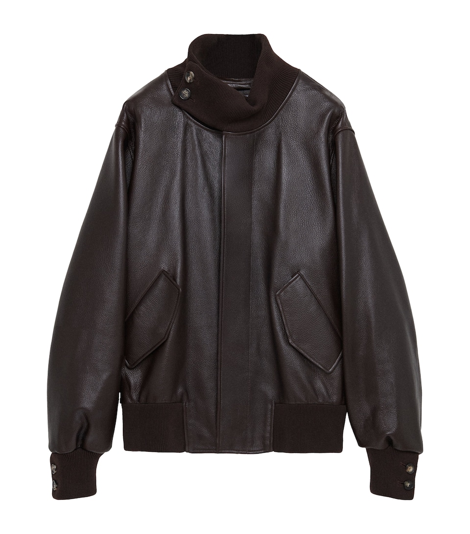 Leather Bomber Jacket