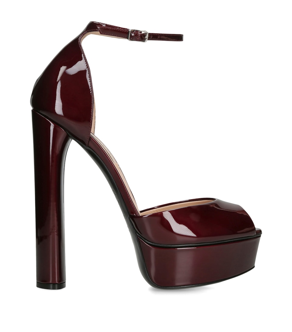 Patent Leather Flora Platform Heels 140