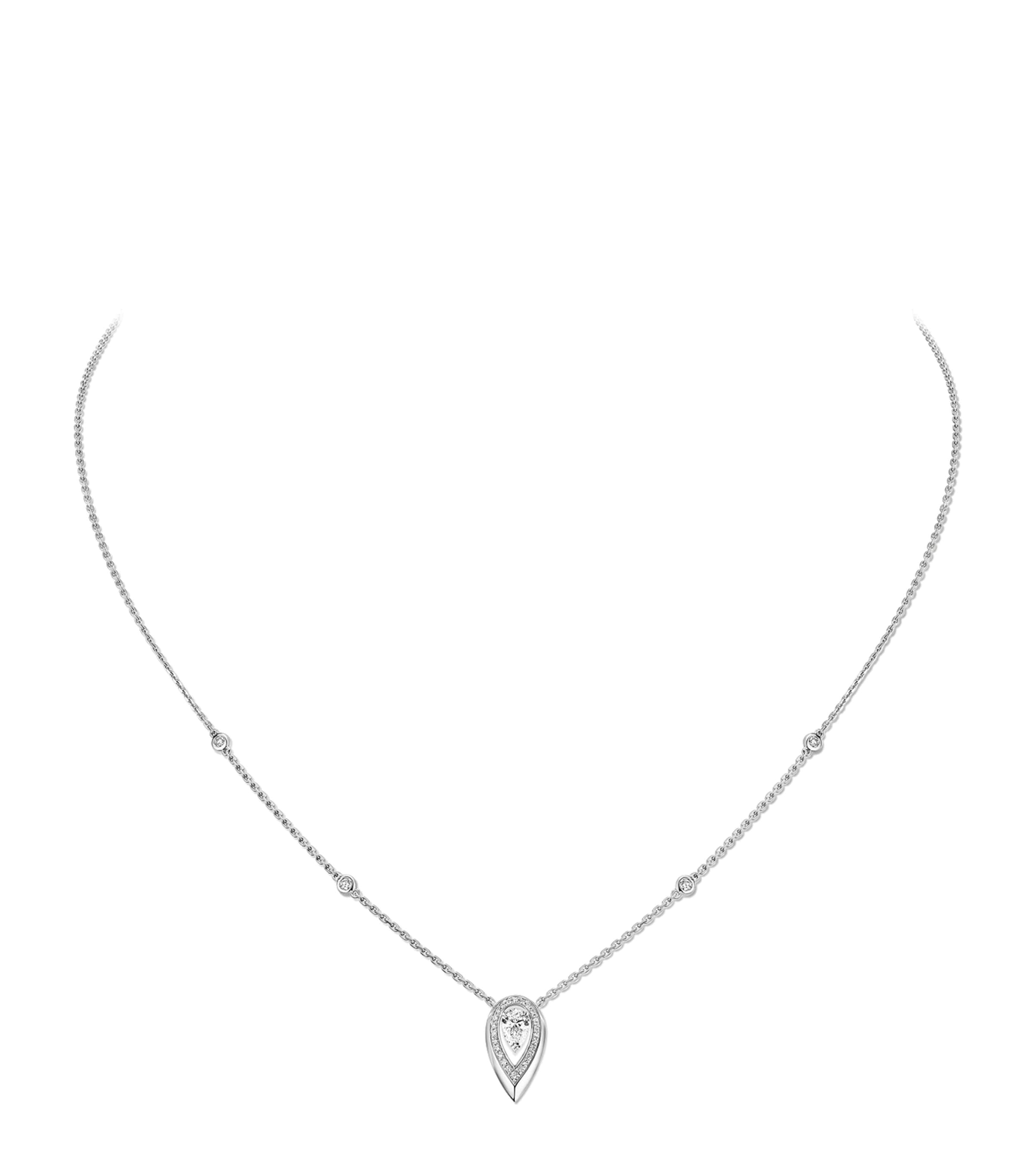 Messika Fiery Diamond and White Gold Necklace (0.42ct) White Gold