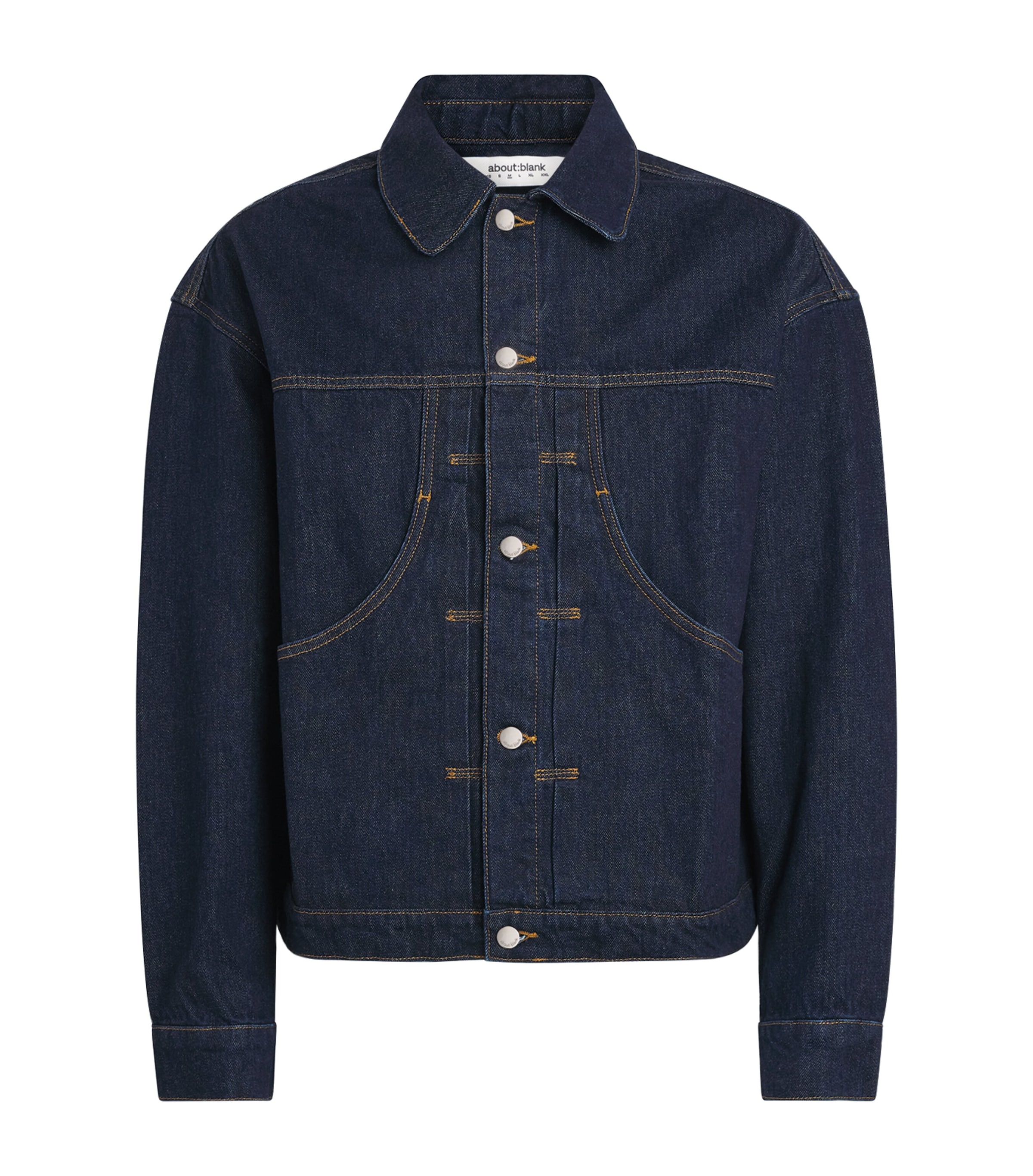 about:blank Mens Boxy Denim Jacket Raw Indigo