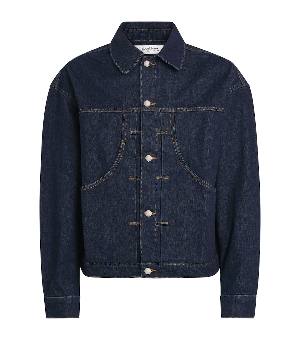 about:blank Mens Boxy Denim Jacket Raw Indigo
