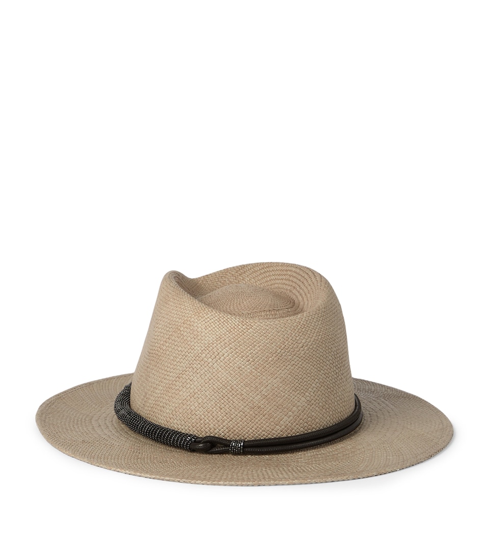 Straw Monili-Rope Trilby Hat