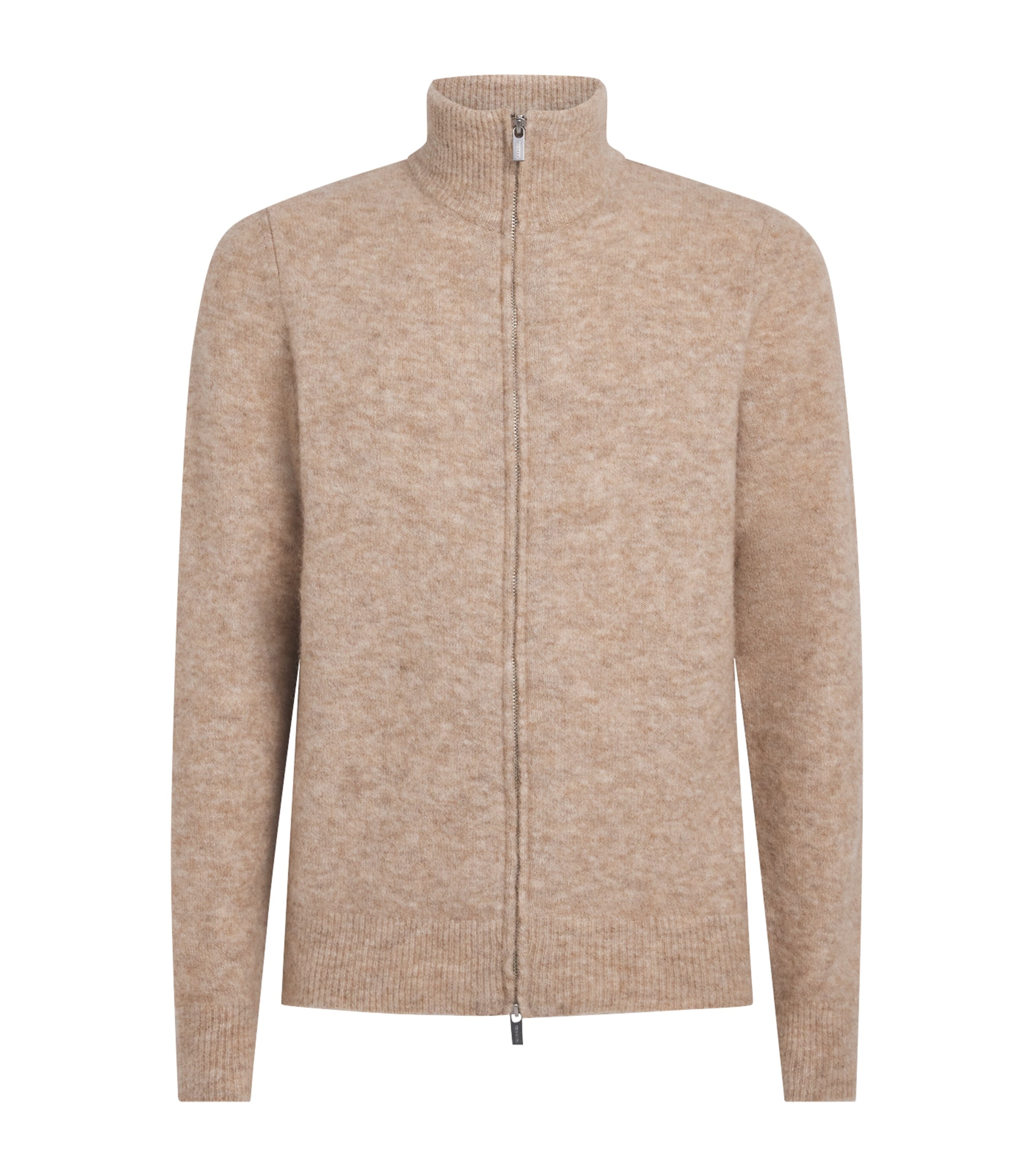 Barena Mens Alpaca-Blend Zip-Up Cardigan Ecru