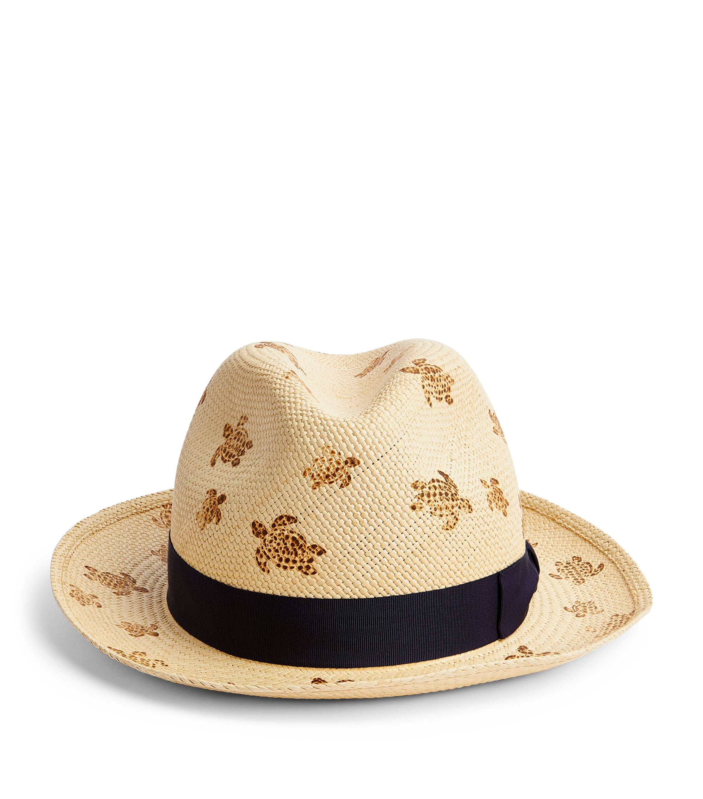 x Borsalino Turtle Print Straw Hat