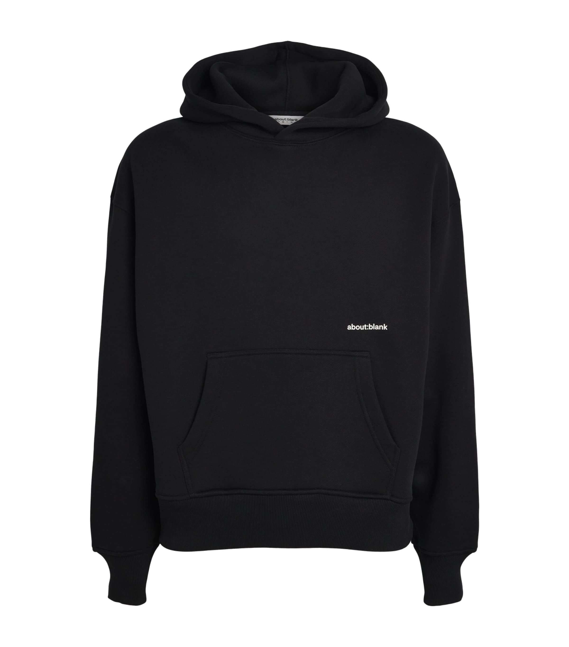 about:blank Mens Cotton Logo Hoodie Black