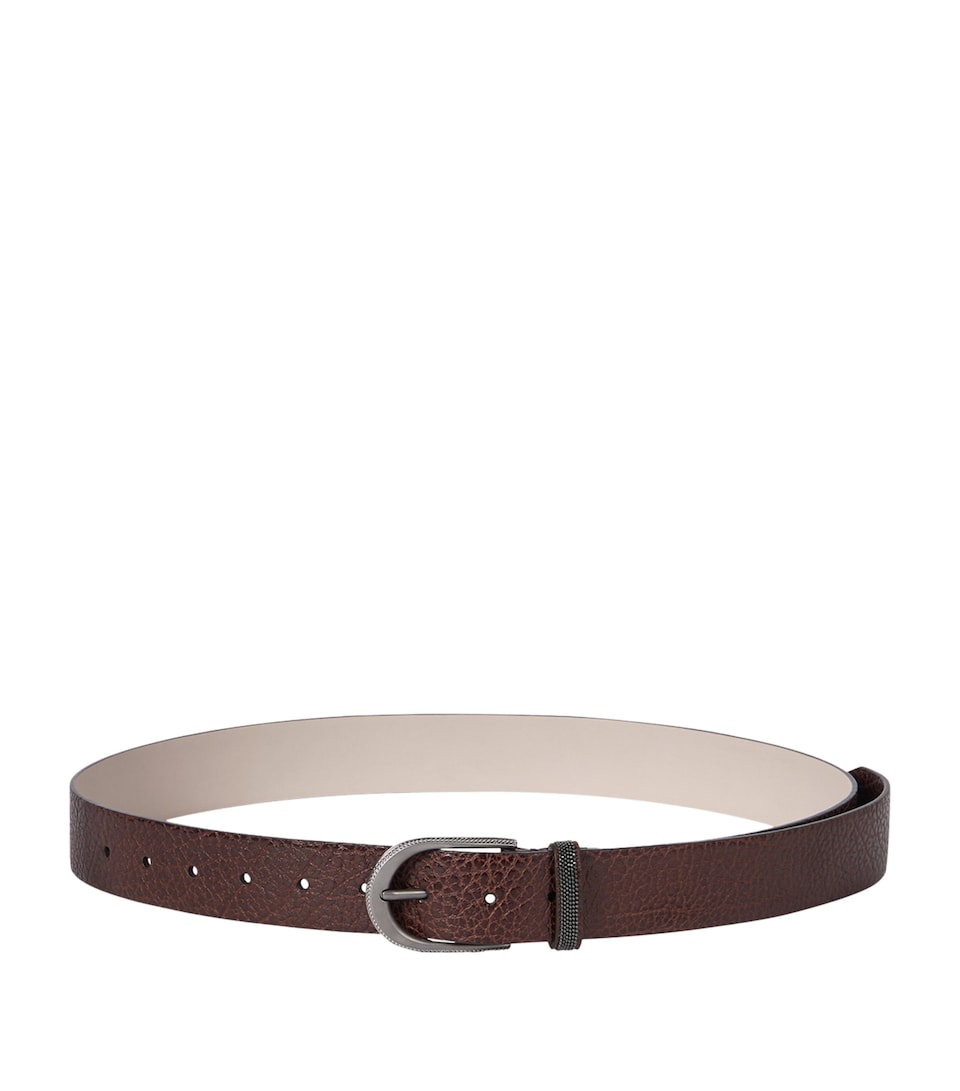 Brunello Cucinelli Hammered Leather Belt