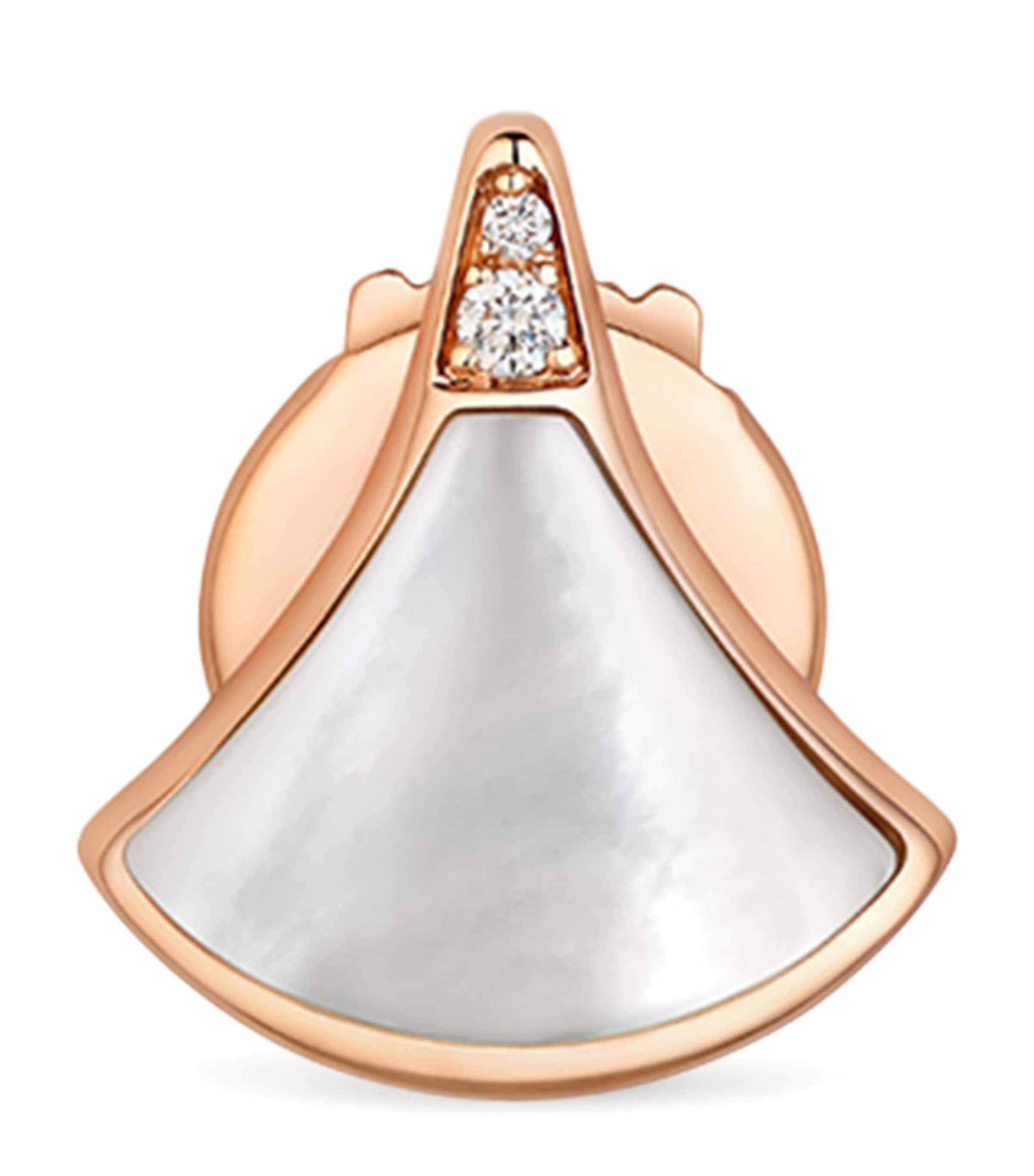Rose Gold, Diamond and Mother-of-Pearl Divas' Dream Earring