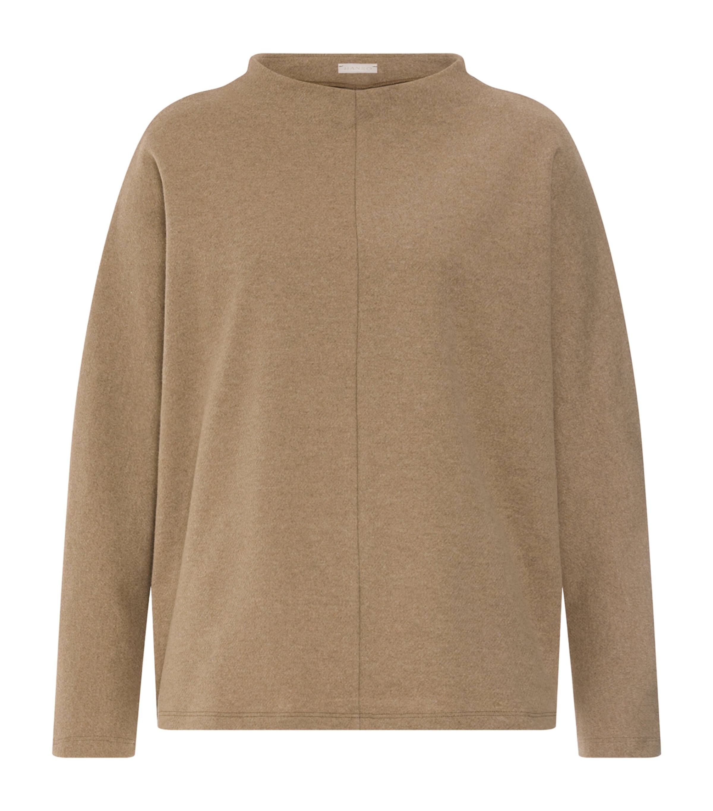 Hanro Womens High-Neck Sweatshirt Desert Clay