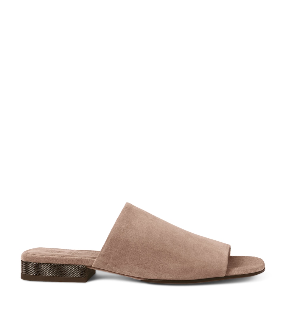 Suede Open-Toe Mules