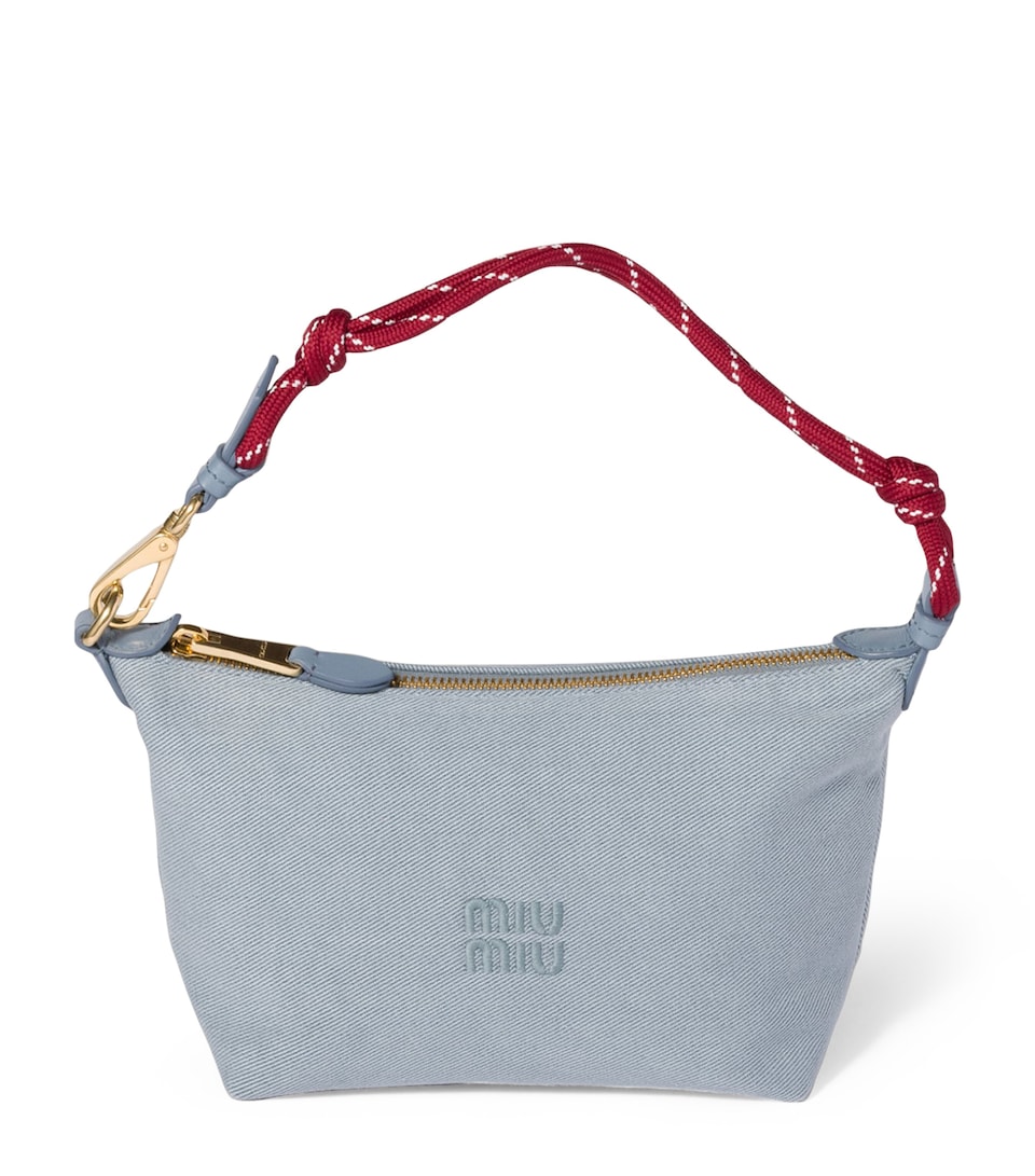 Miu Miu Cotton Gabardine Logo Pouch