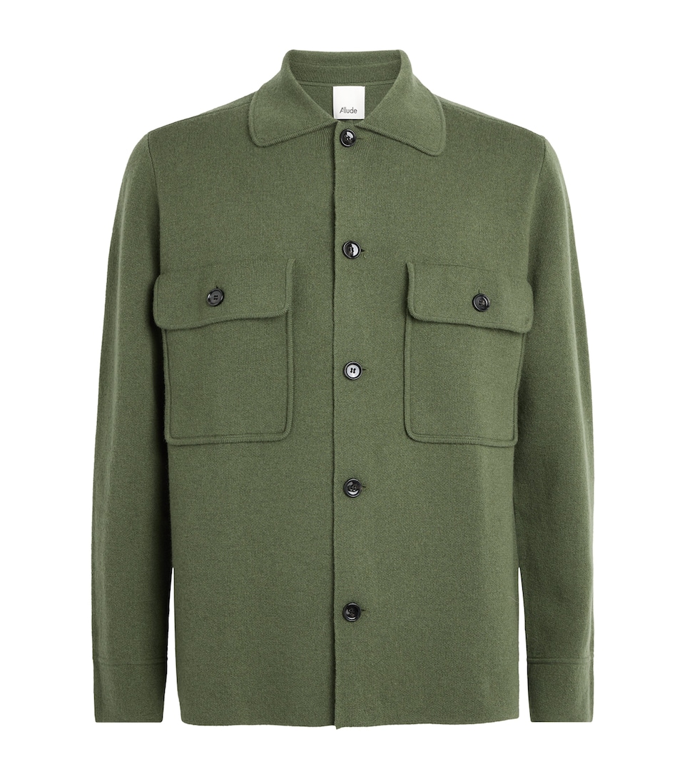 Allude Mens Virgin Wool-Cashmere Overshirt