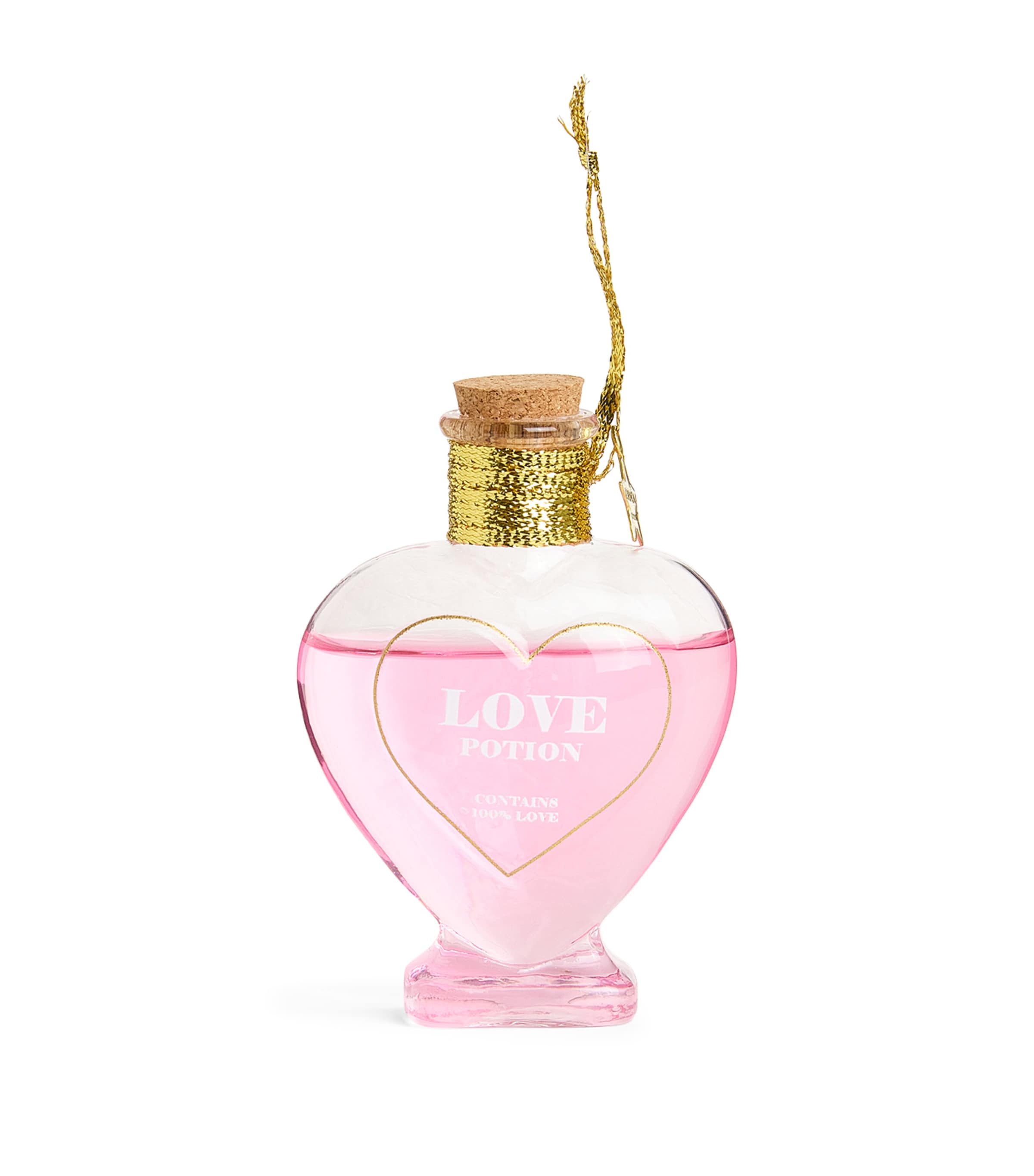 Harrods Glass Love Potion Tree Decoration  Pink