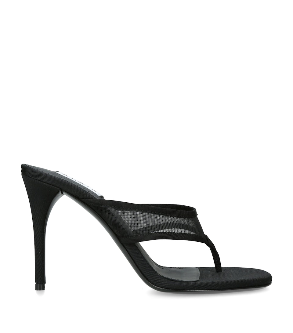 Alaïa Mesh Infra Thong Mules 90 Black