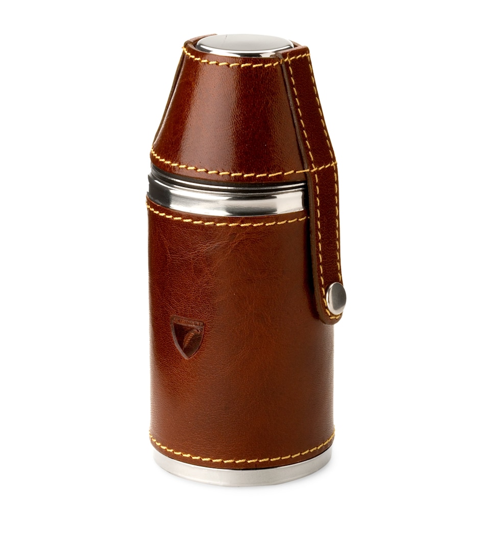 Hunter Leather Flask Set