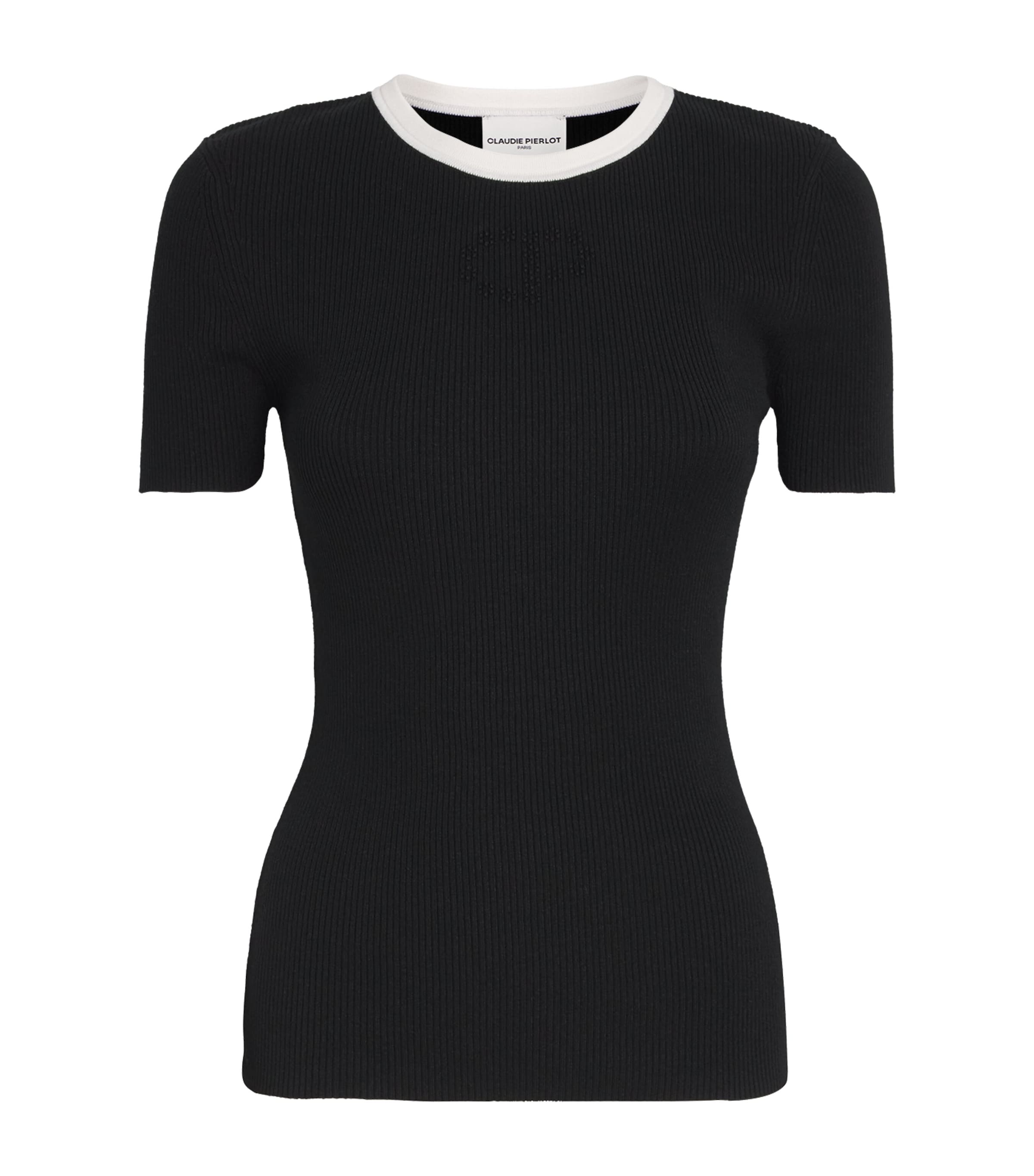 Rib-Knit Embroidered Sweater