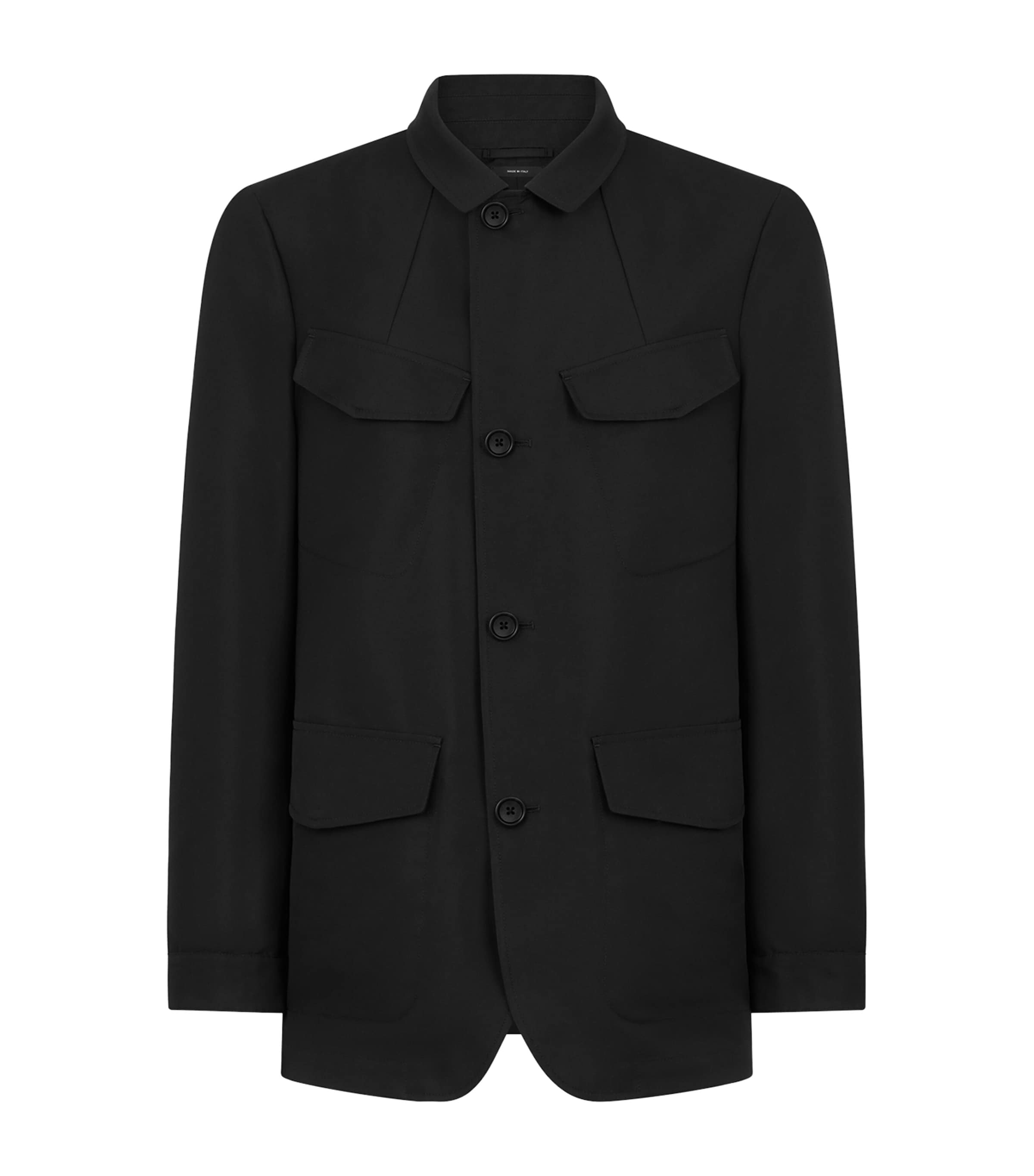 Cotton-Blend Collared Jacket