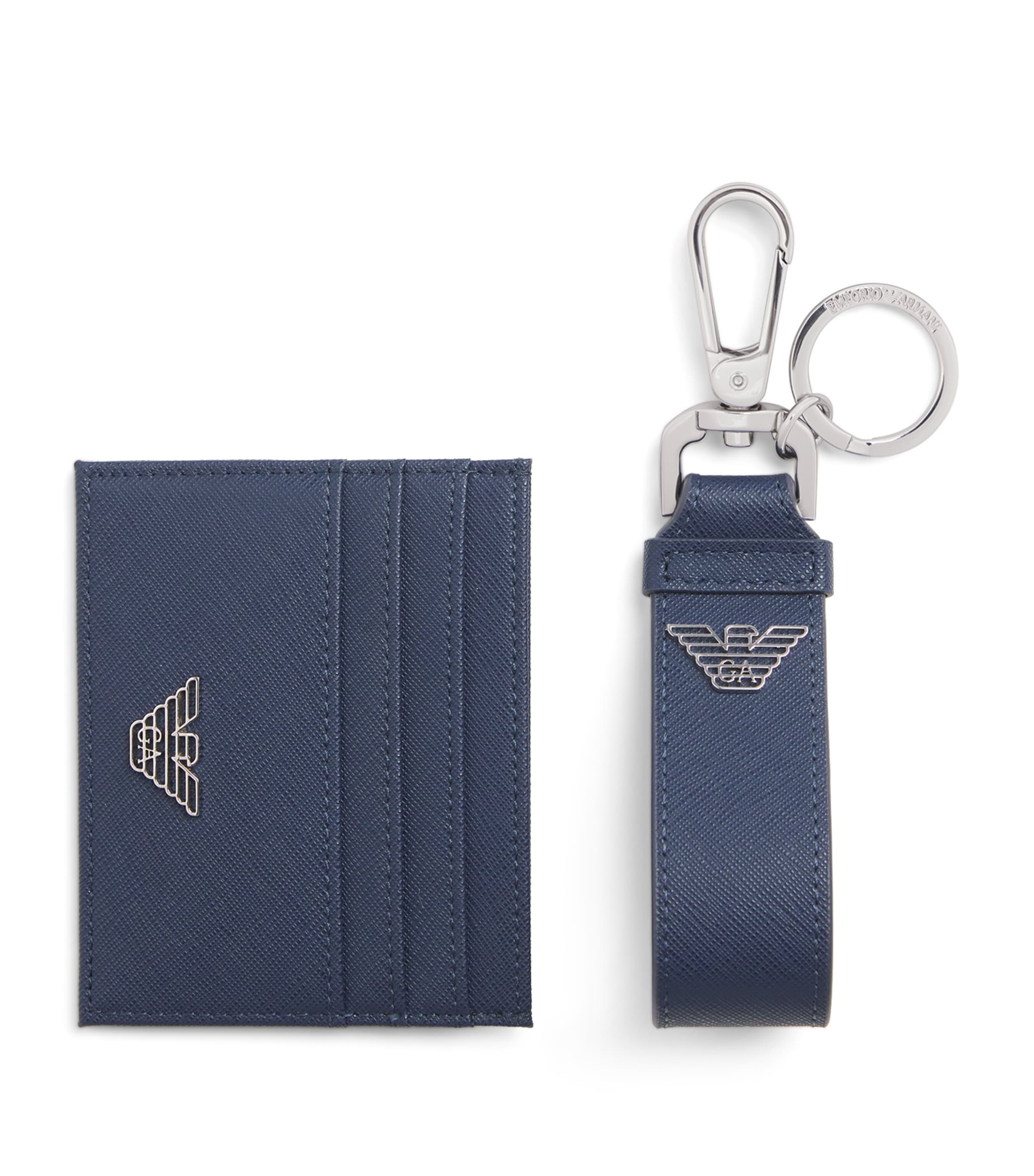 Leather Card Holder and Keyring Set