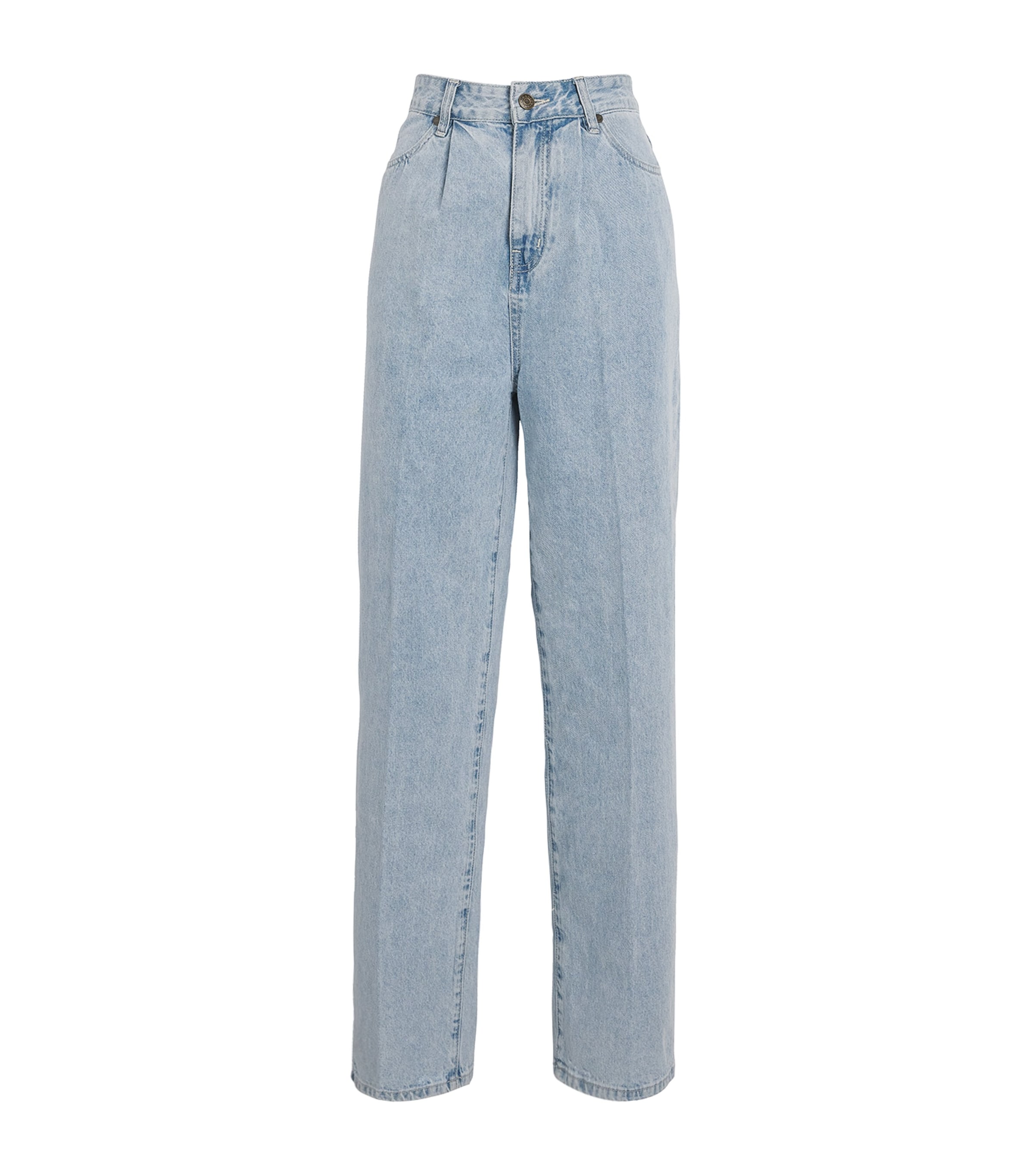 Mid-Rise Straight Jeans