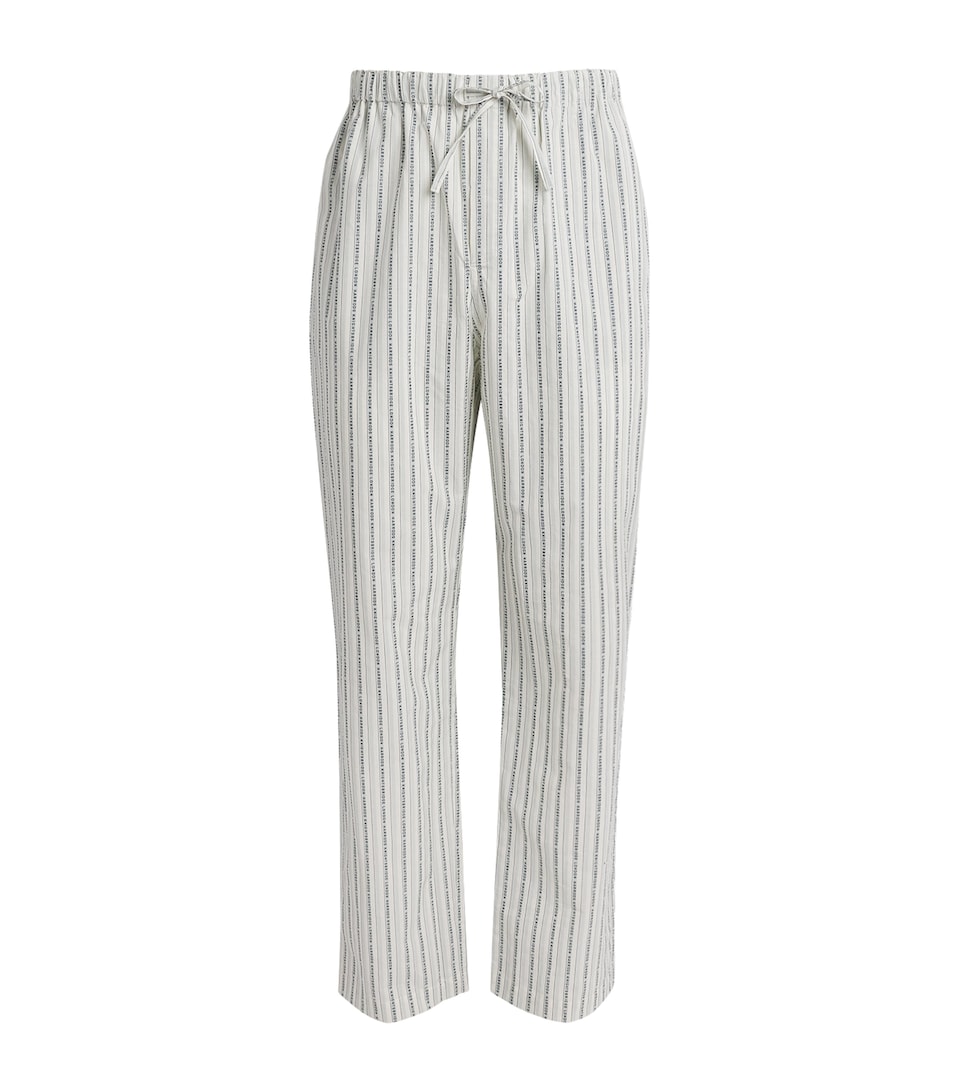 Cotton Stripe Logo Pyjama Bottoms